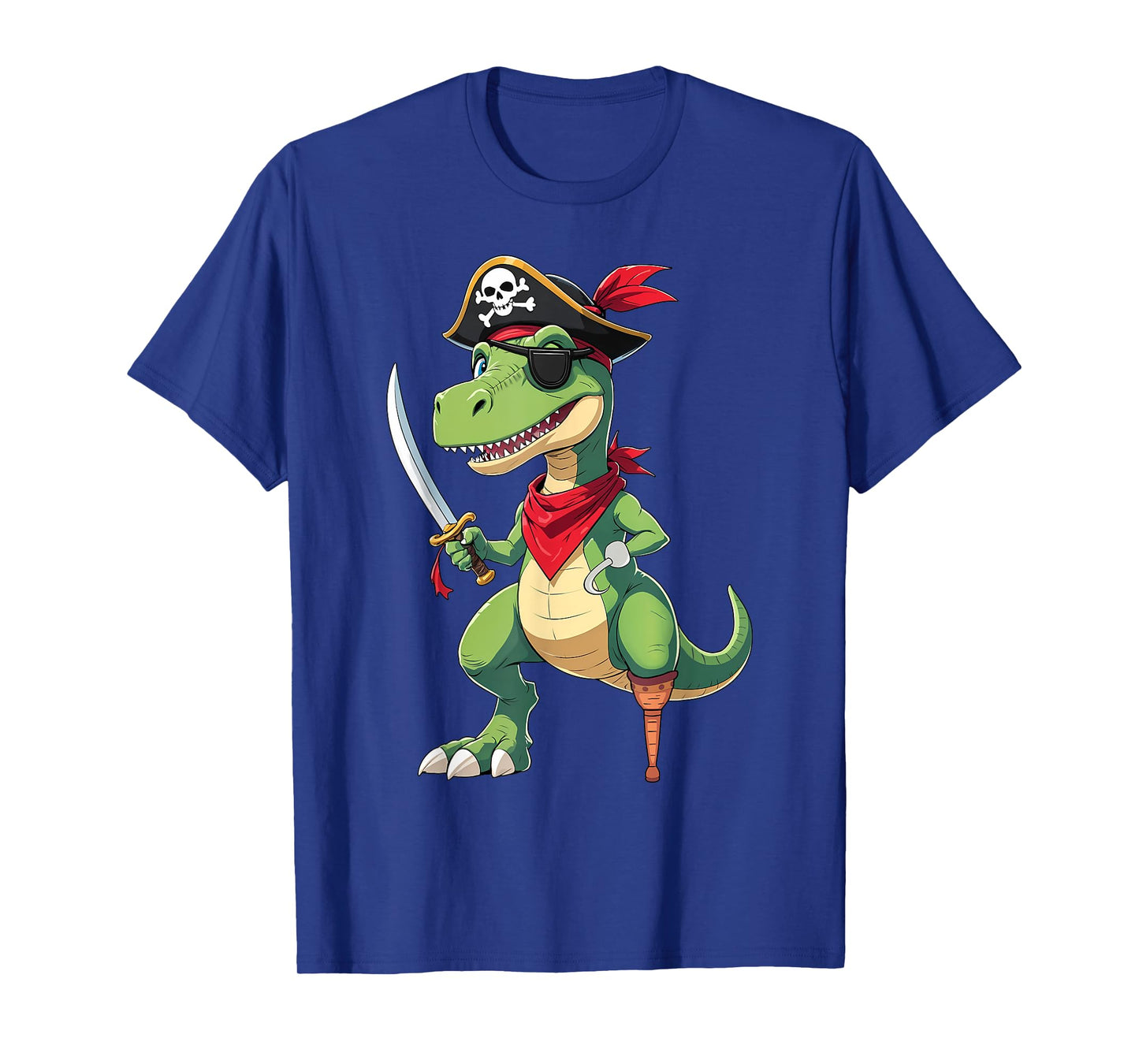 Pirate Dinosaur T Rex Funny Kids Boys Halloween Costume T-Shirt