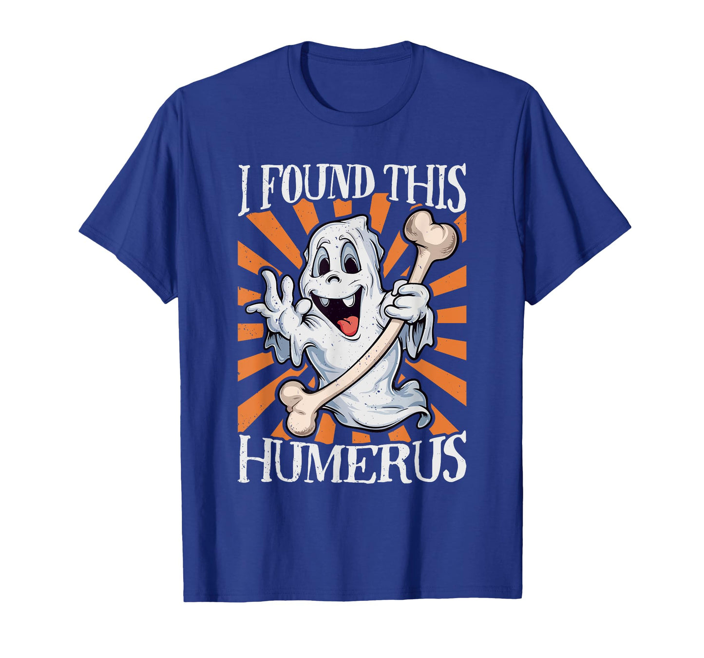 I Found This Humerus Funny Halloween Ghost Skeleton Womens T-Shirt