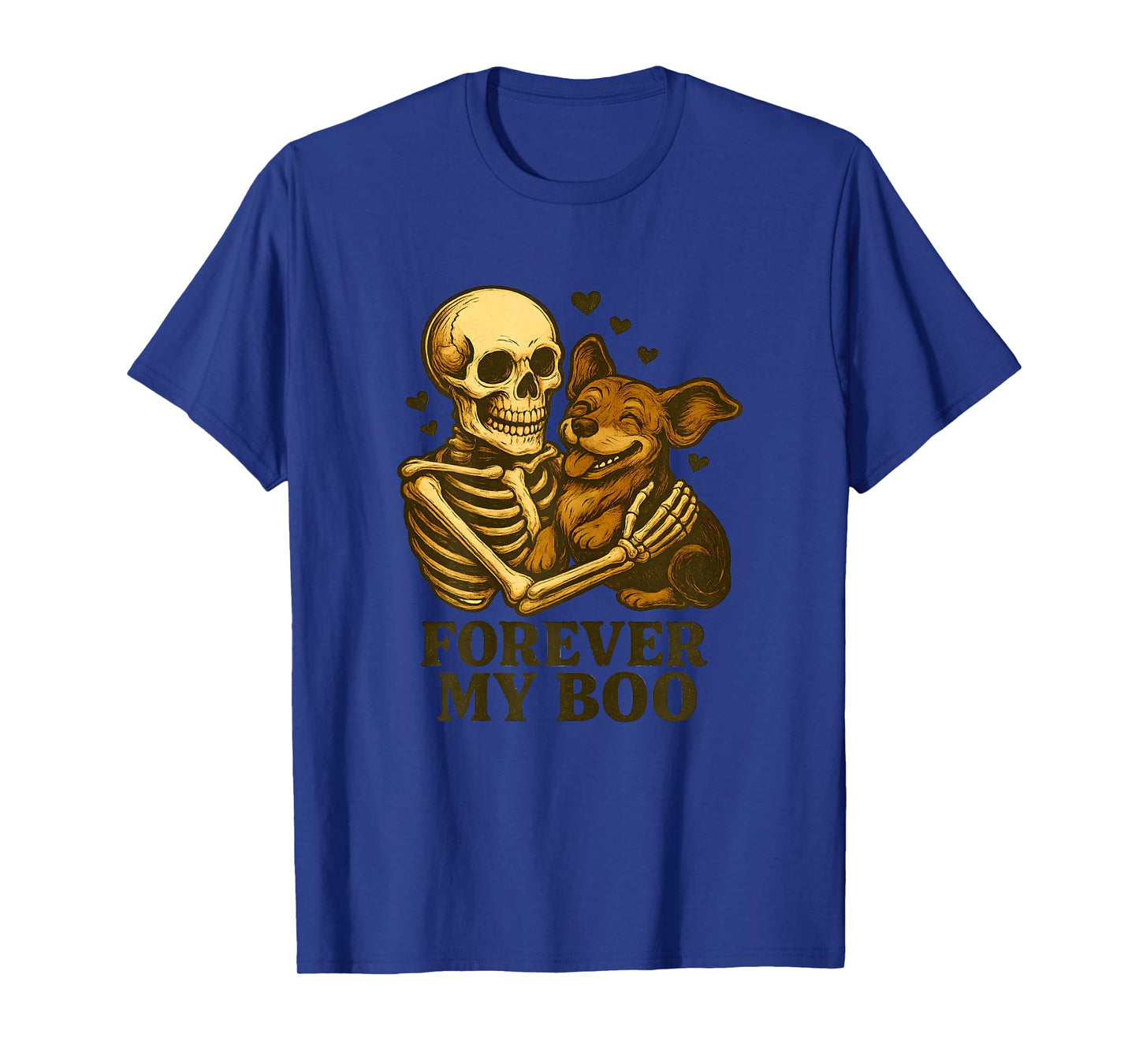 Womens Forever My Boo Skeleton Dachshund Funny Halloween Couple T-Shirt