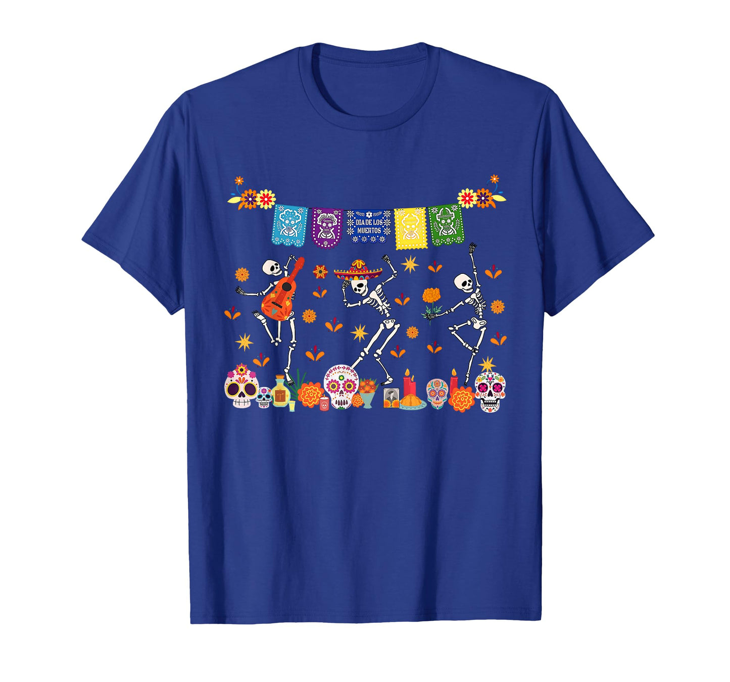 Day of The Dead Funny Halloween Spooky Dancing Skeletons T-Shirt
