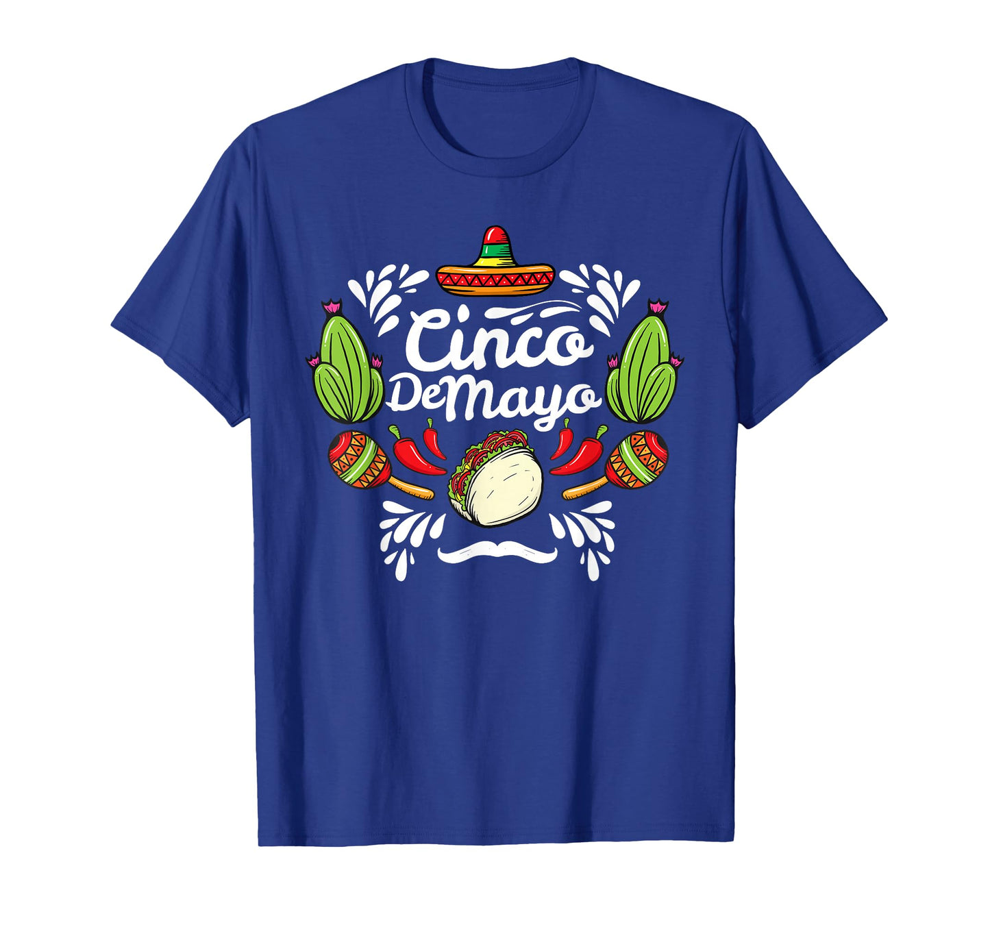 Cinco de Mayo Sombrero Taco Chilli Cactus Mexico Outfit T-Shirt