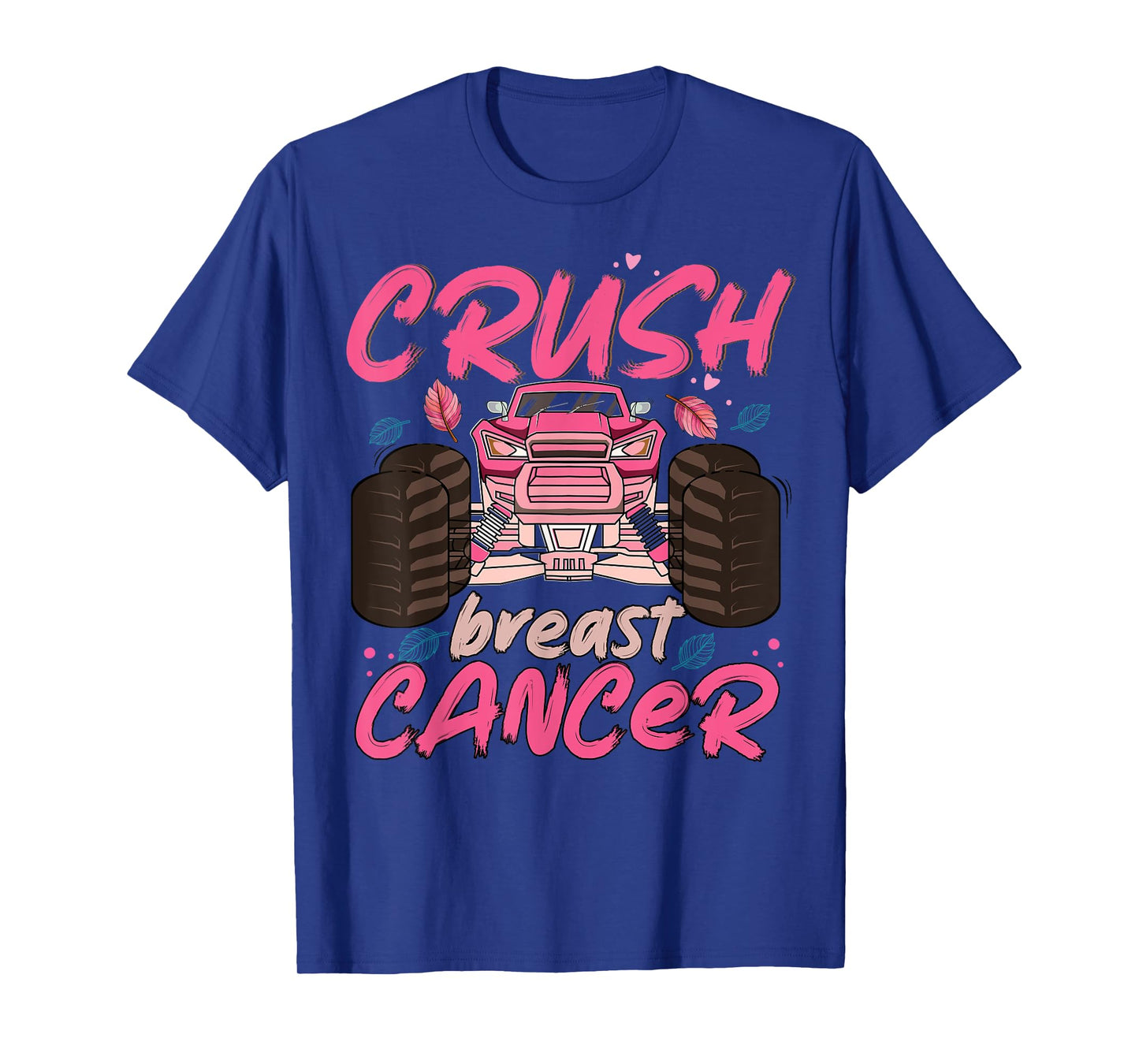 Crush Cancer Monster Truck Breast Cancer Awareness Toddler T-Shirt