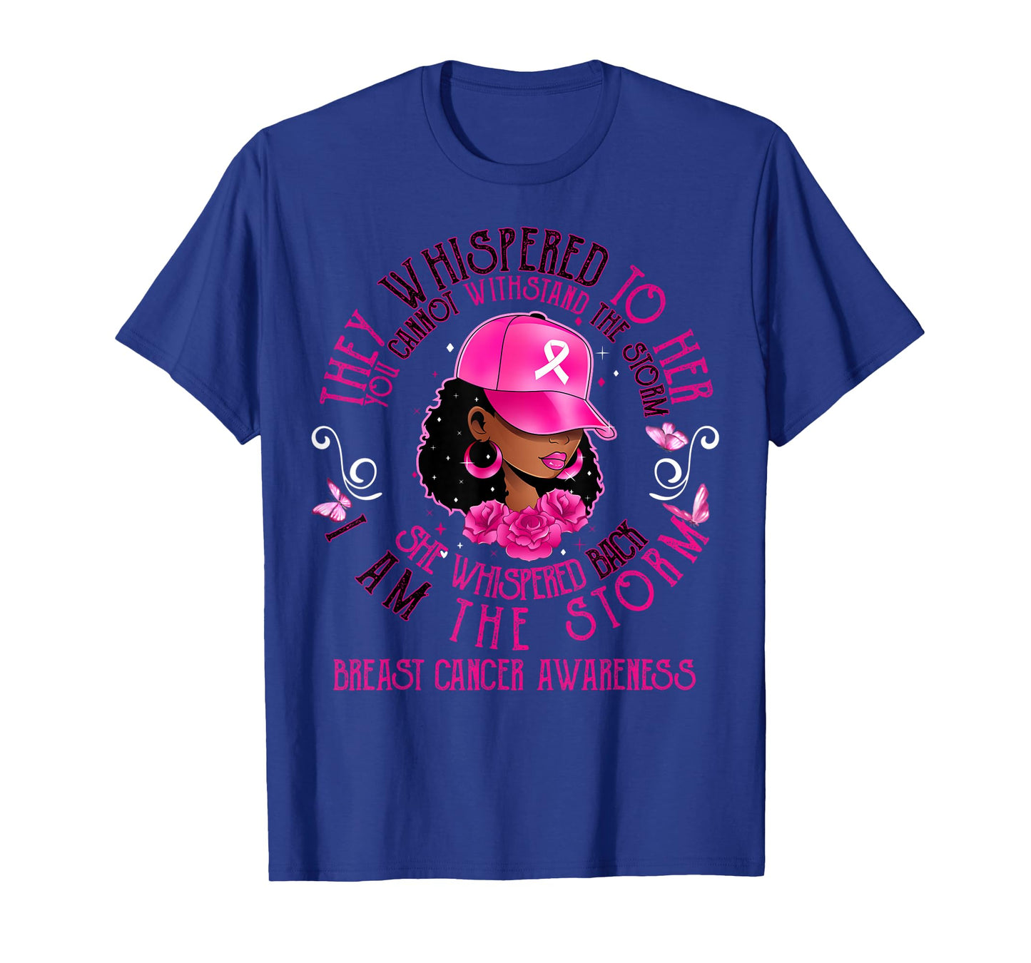 I'm The Storm Black Women Breast Cancer Survivor Pink Ribbon T-Shirt