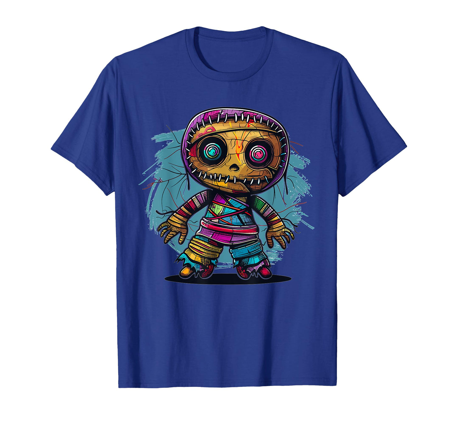 Cartoon Voodoo Doll Art I Kids Voodoo Doll Colorful Voodoo Doll T-Shirt