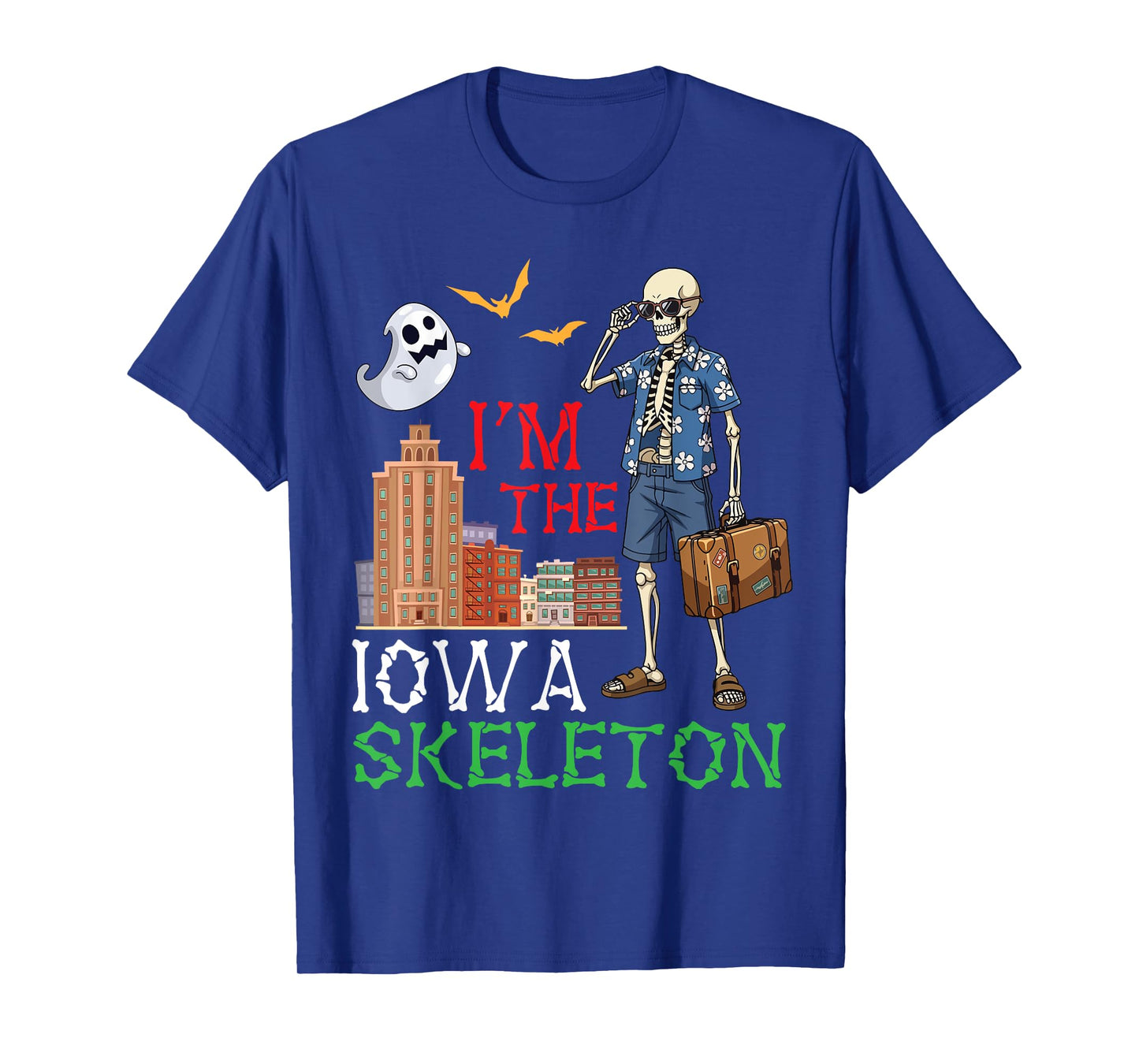 I'm The Iowa Skeleton Cowboy Halloween Day Desert Ghost T-Shirt