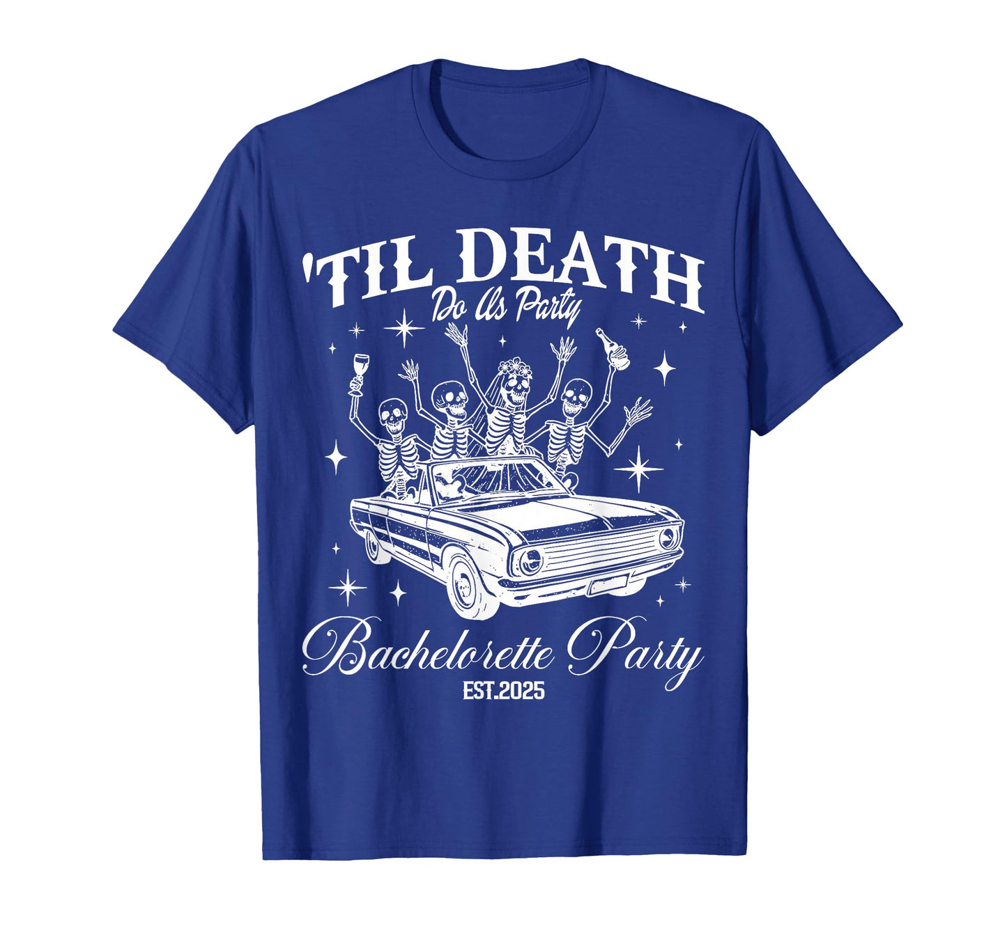Til Death Do Us Party Retro Halloween Bachelorette Matching T-Shirt