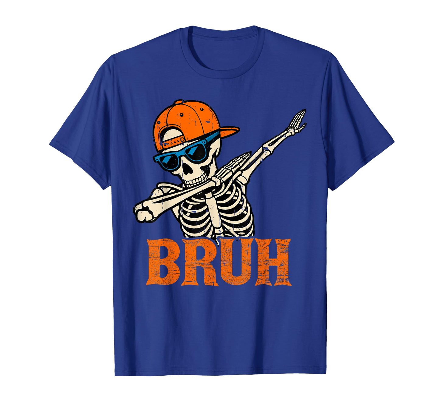 Bruh Spooky Dabbing Skeleton Halloween Custome for Boys Men T-Shirt