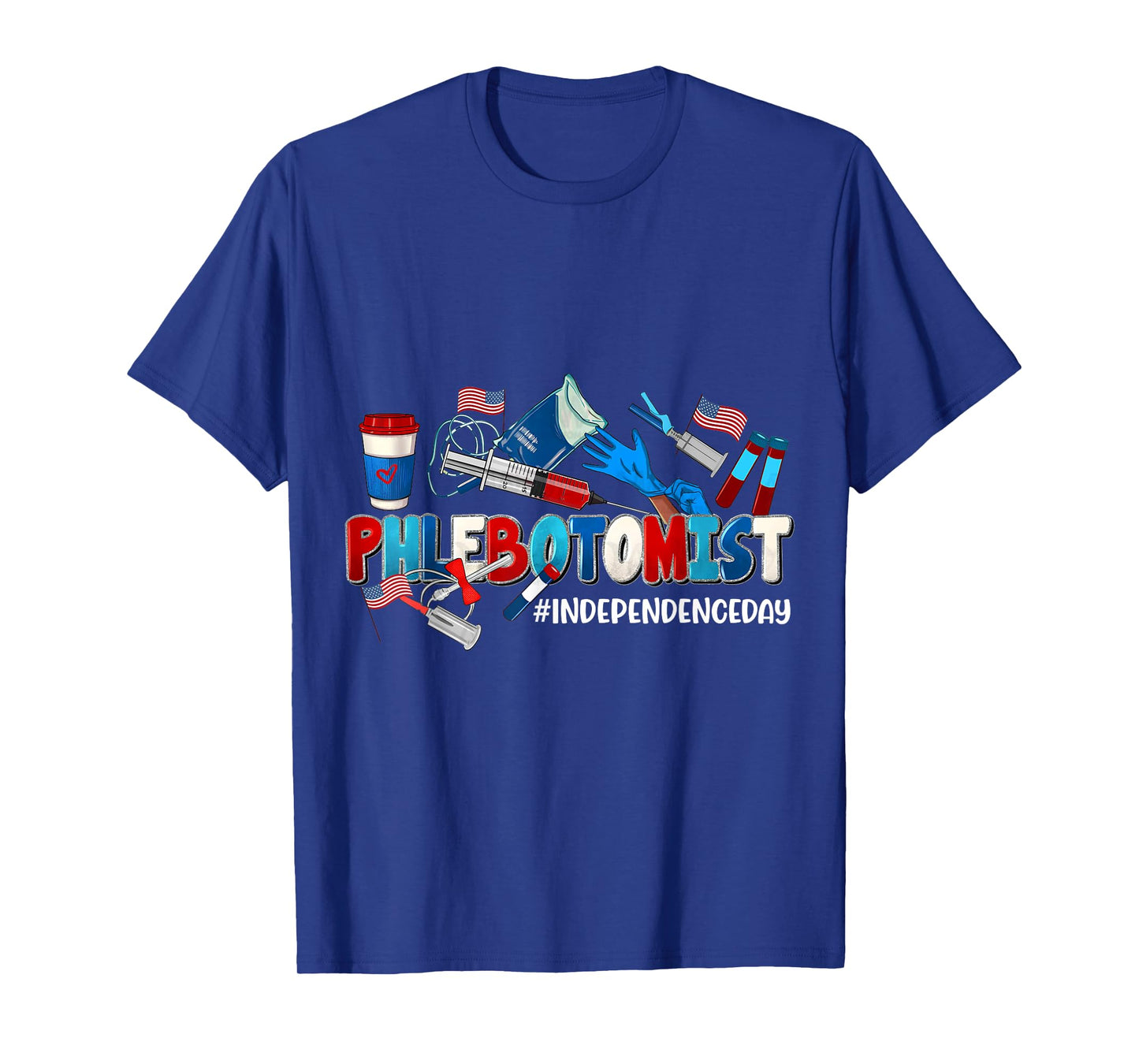 4th of July Phlebotomist Tech Phleb Tech Nurse Appreciation T-Shirt
