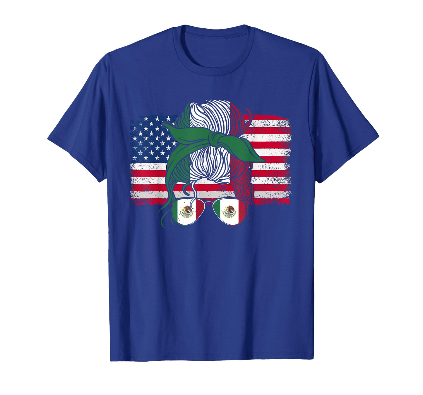 Mexico Tshirt US Flag Patriot Mexican Flag American Flag T-Shirt