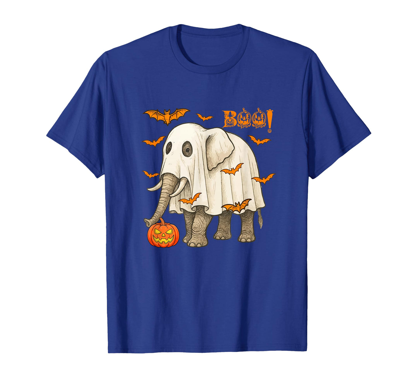 Boo Halloween Elephant Cosplay Ghost Costume Animal Lover T-Shirt