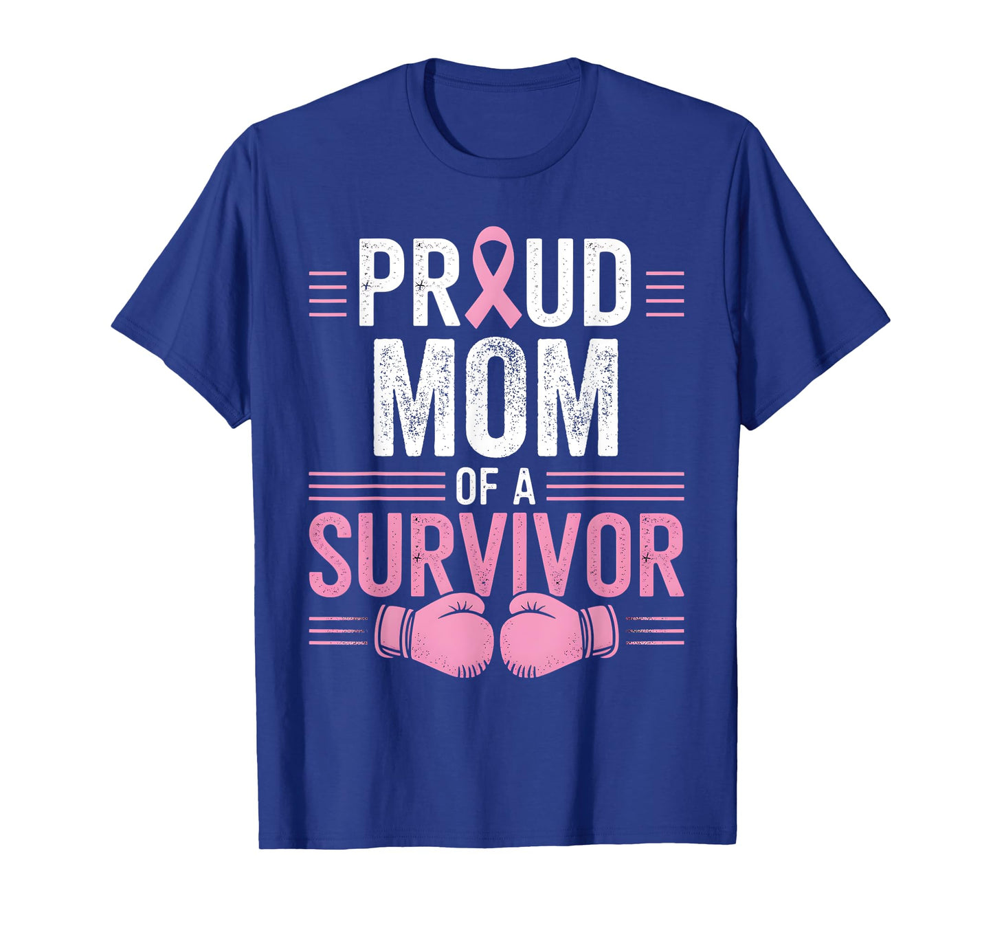 Proud Mom of a Survivor Breast Cancer Awareness Family T-Shirt
