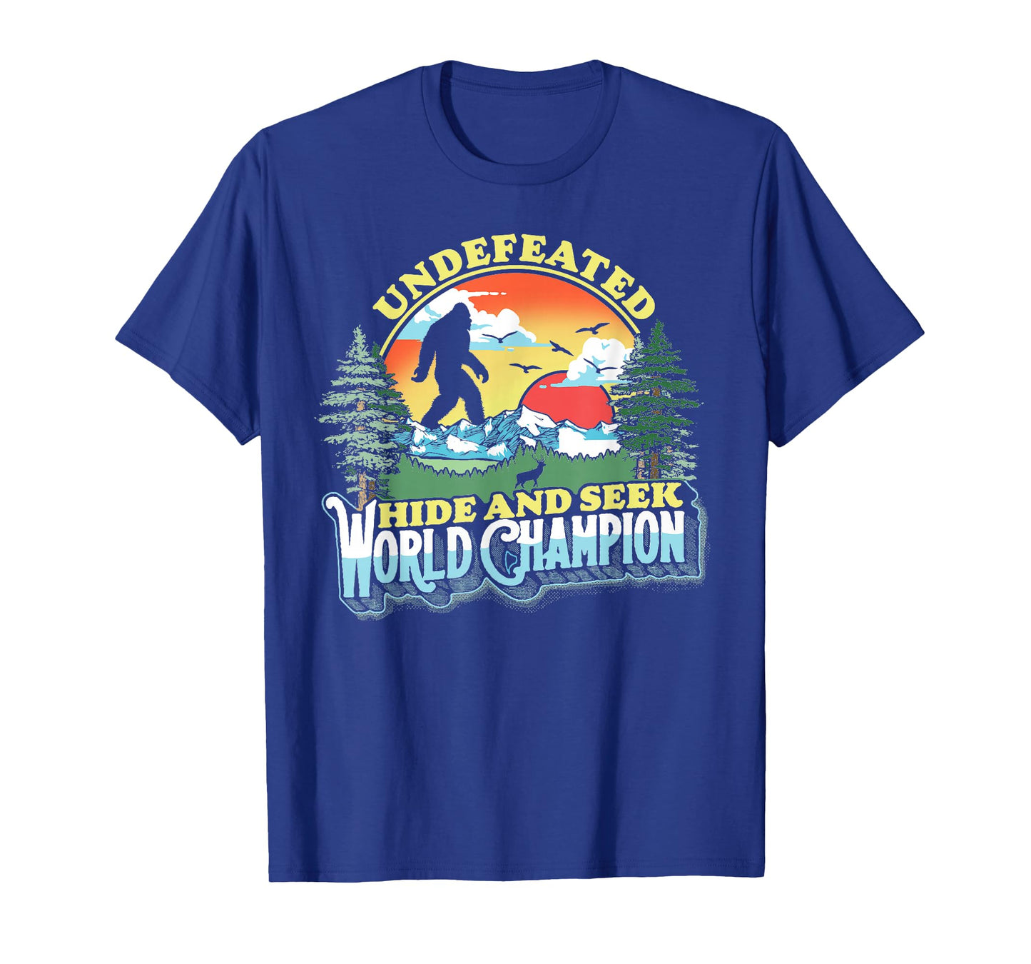 Bigfoot Undefeated Hide and Seek World Champion Vintage 80s T-Shirt