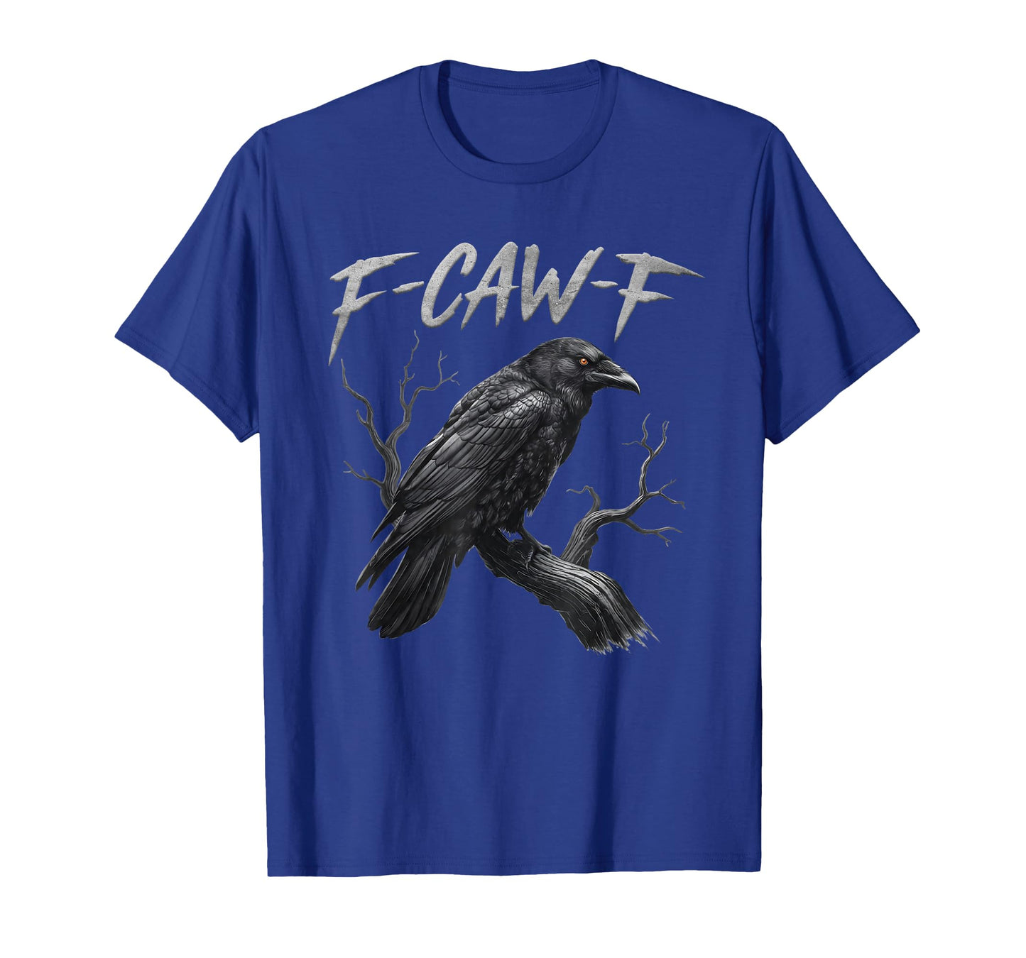 Black Crow, F-Caw-F Funny Black Bird Moon Gothic Adult Humor T-Shirt