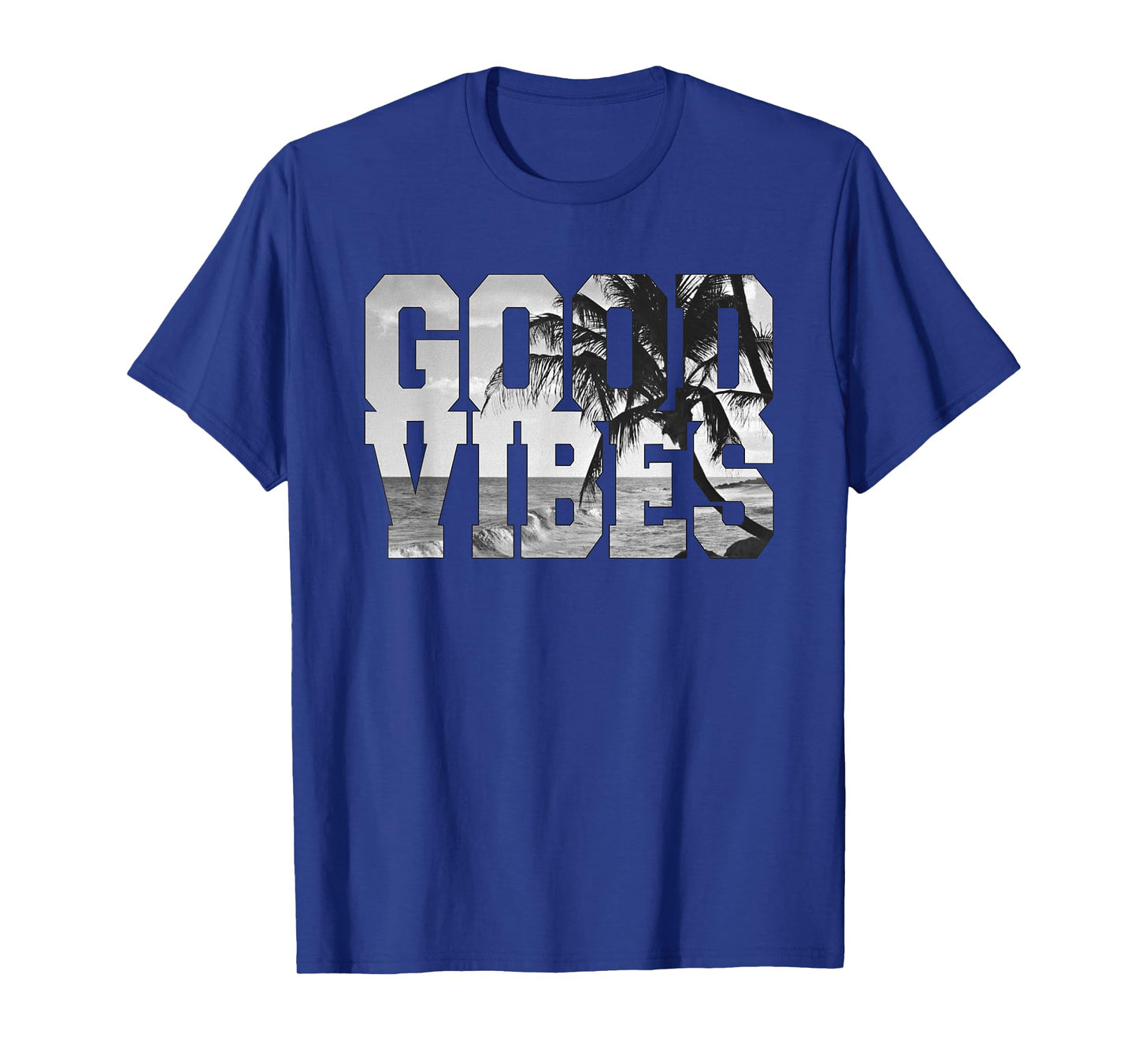 Good Vibes Beach T Shirt - Ocean - Summer - Palm Trees