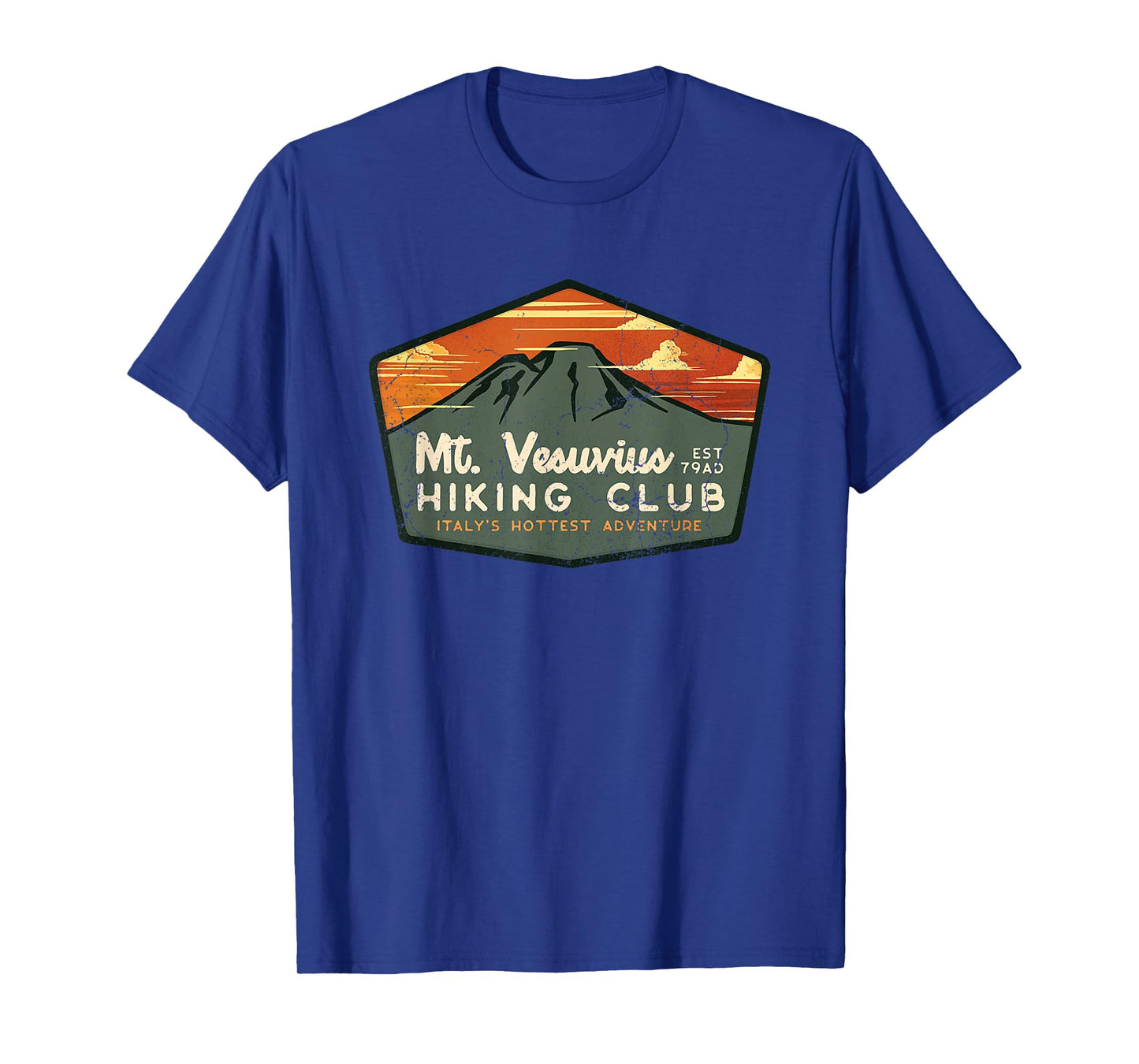 Retro Vesuvius Hiking Tourism For Italy Travel Vintage Tee T-Shirt