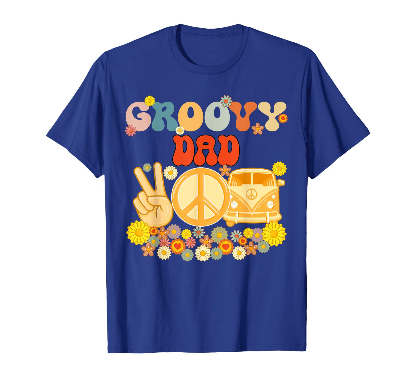 Groovy Dad Retro Matching Family Baby Shower Father's Day T-Shirt