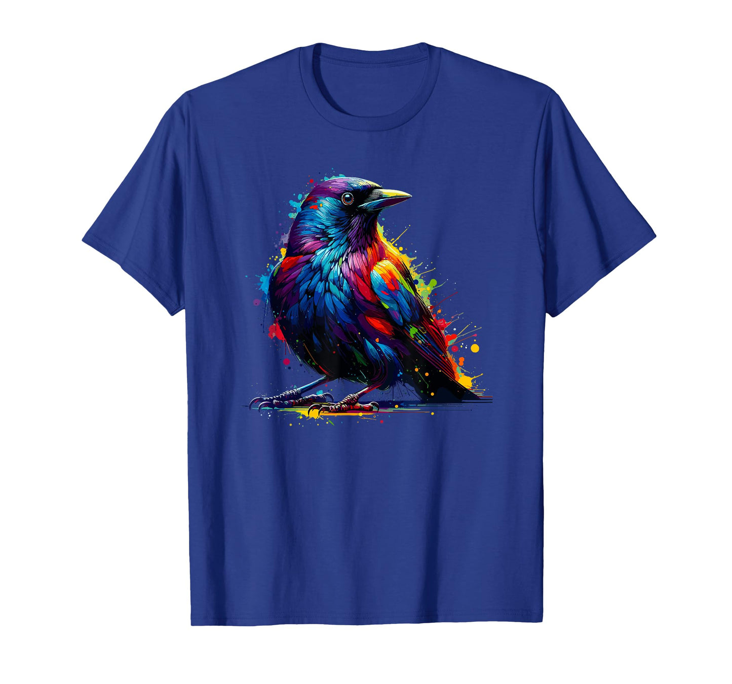 Splash Art Common Blackbird Birdwatcher Birdwatching T-Shirt