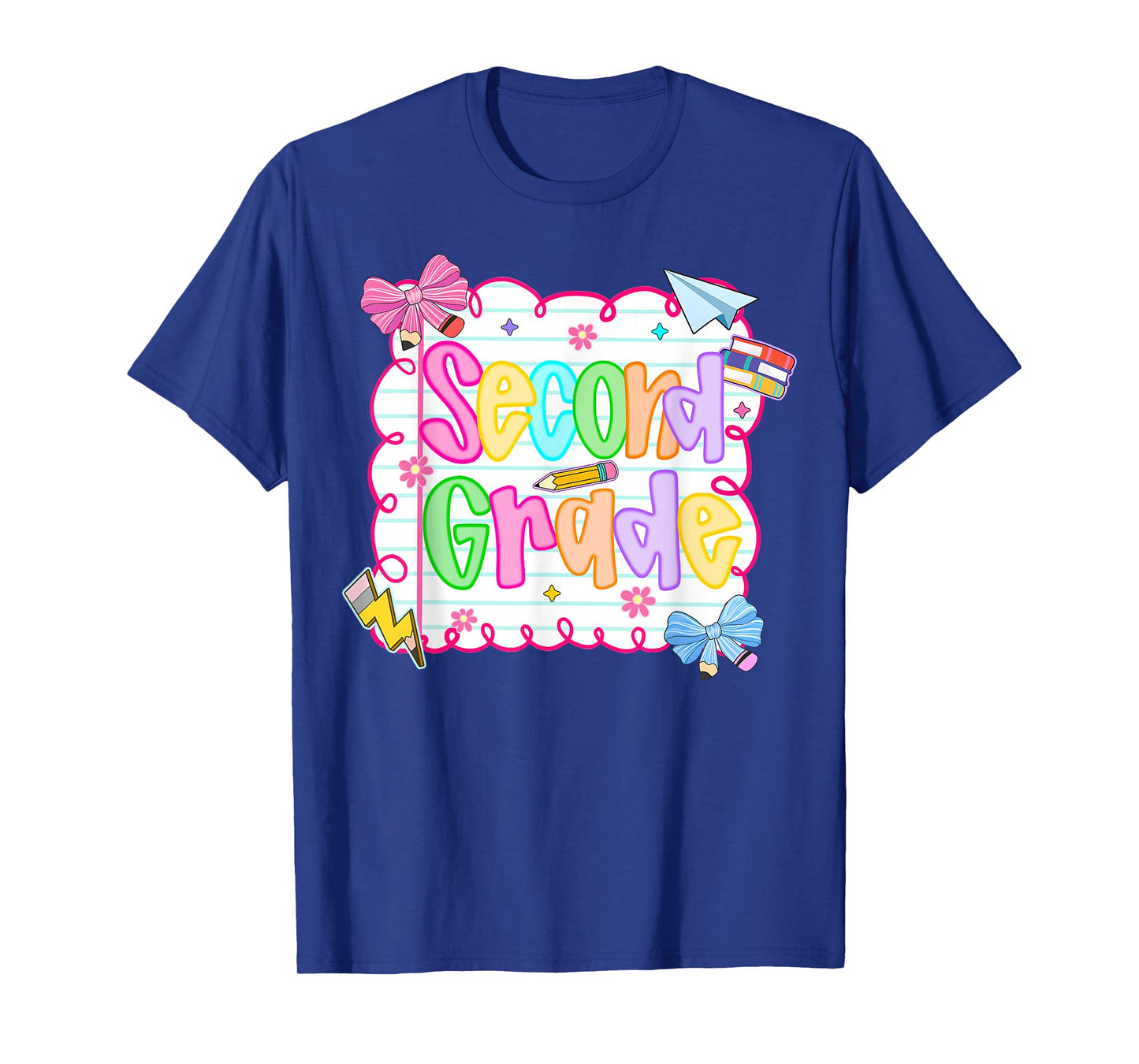 HUGvyn Back to School: Cute Second Grade Preppy Teacher Girl T-Shirt