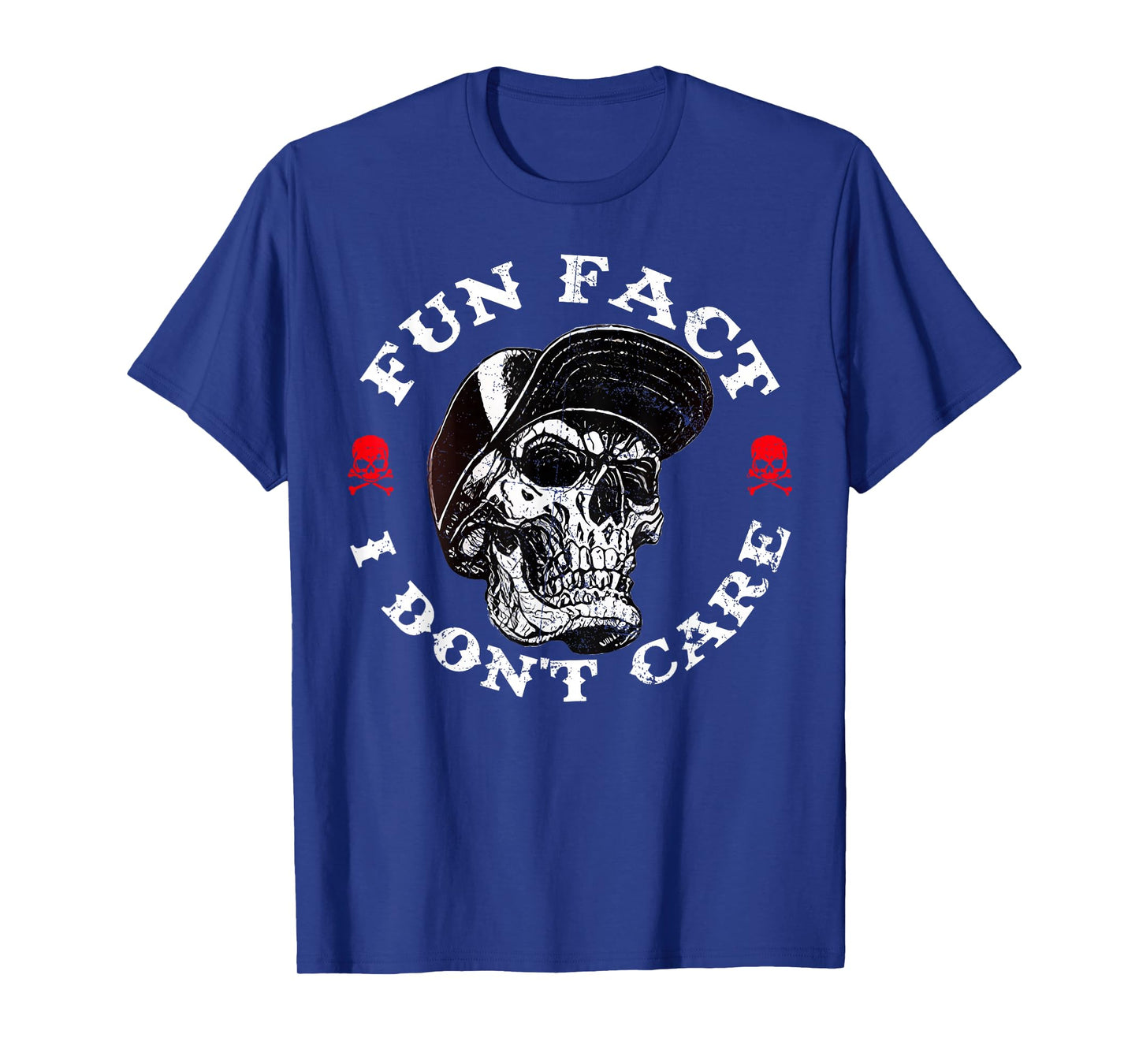 Fun Fact I Don't Care Funny Skeleton Sarcastic Humor T-Shirt