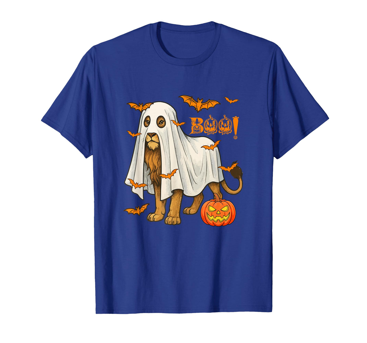Boo Halloween Lion Cosplay Ghost Costume Animal Lover T-Shirt