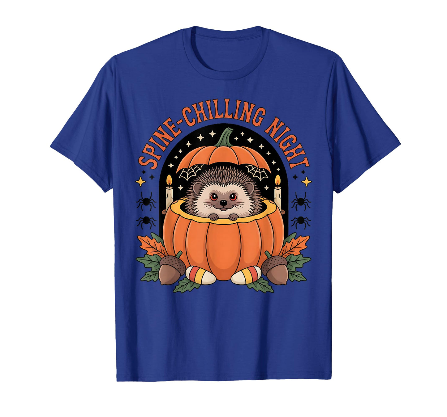 Spine-Chilling Night Cute Pumpkin Hedgehog Halloween Outfit T-Shirt