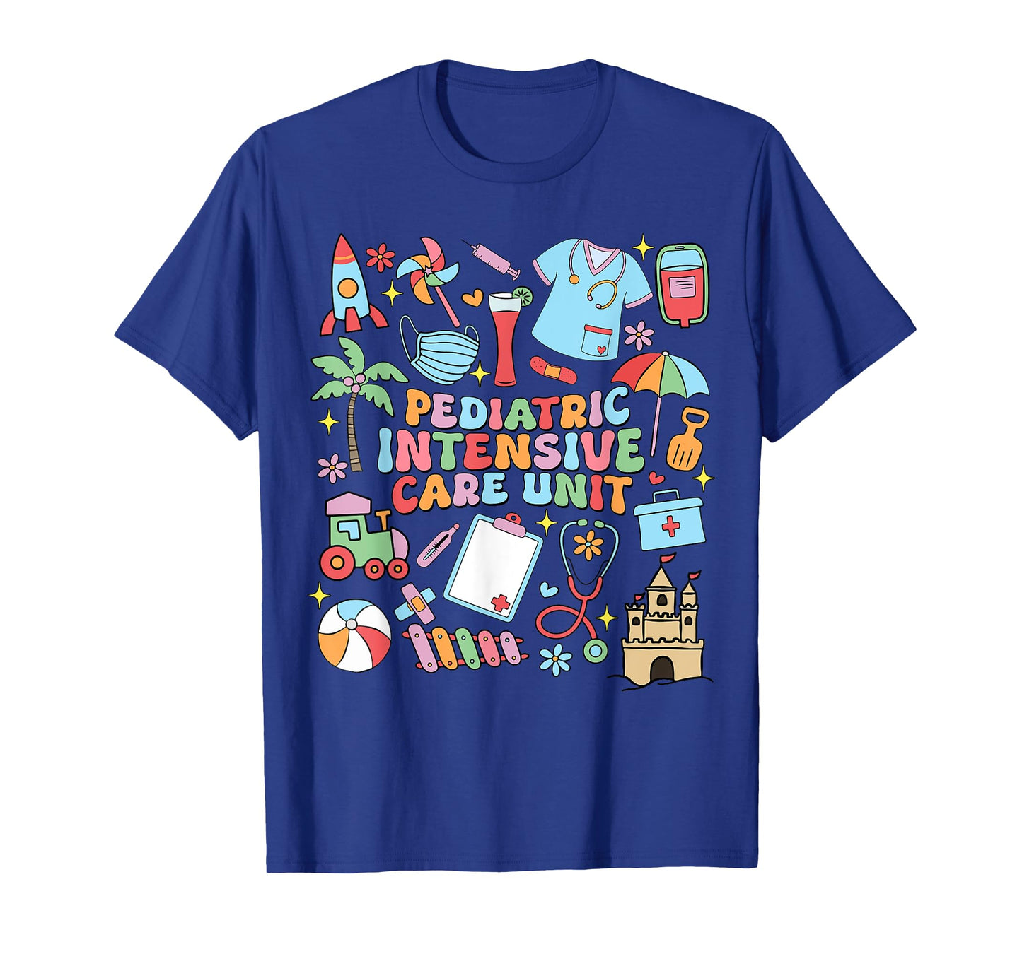 Pediatric Intensive Care Unit Summer Vibes PICU Nurse T-Shirt