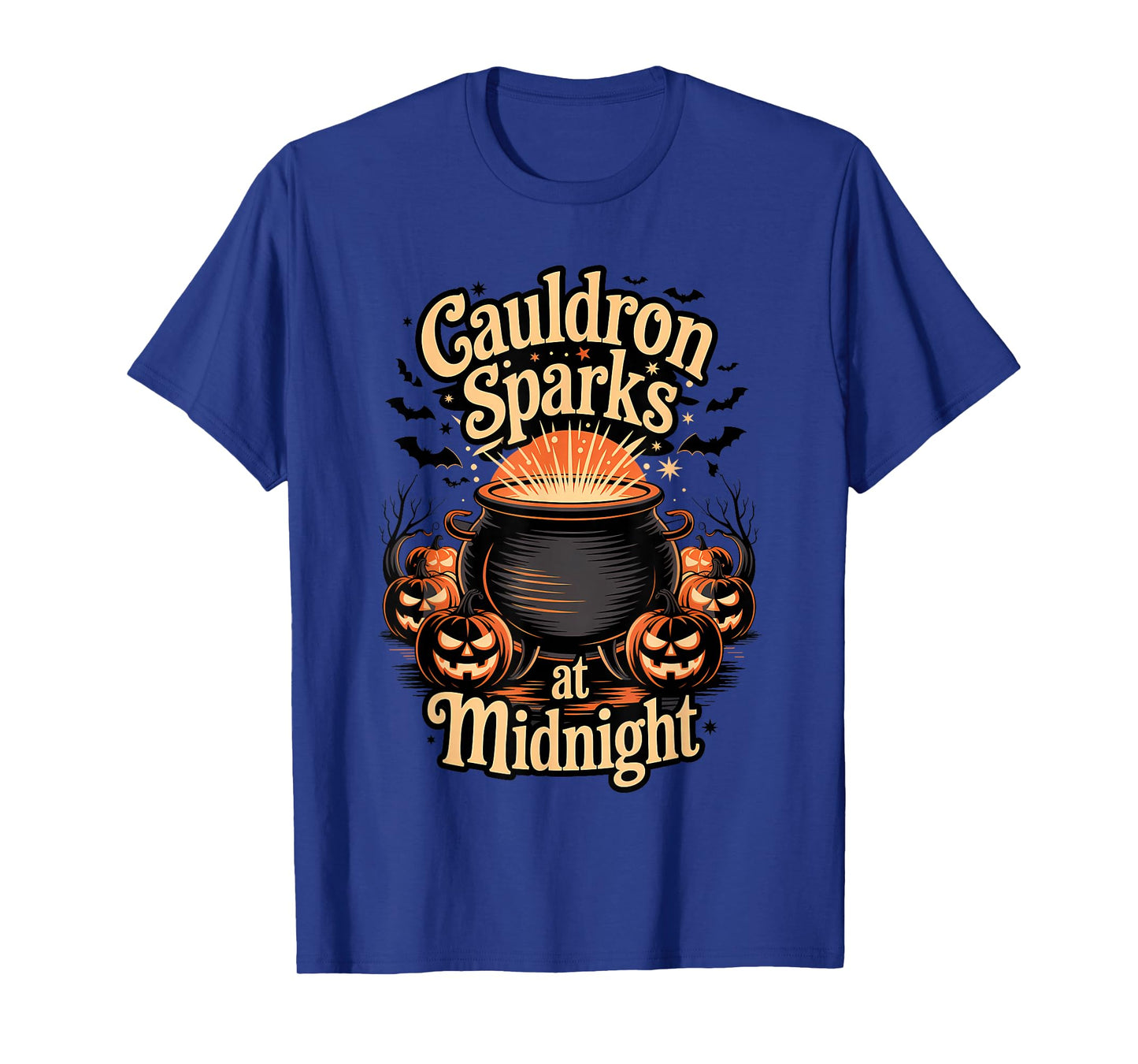 Cauldron Sparks at Midnight Funny Magic Halloween T-Shirt