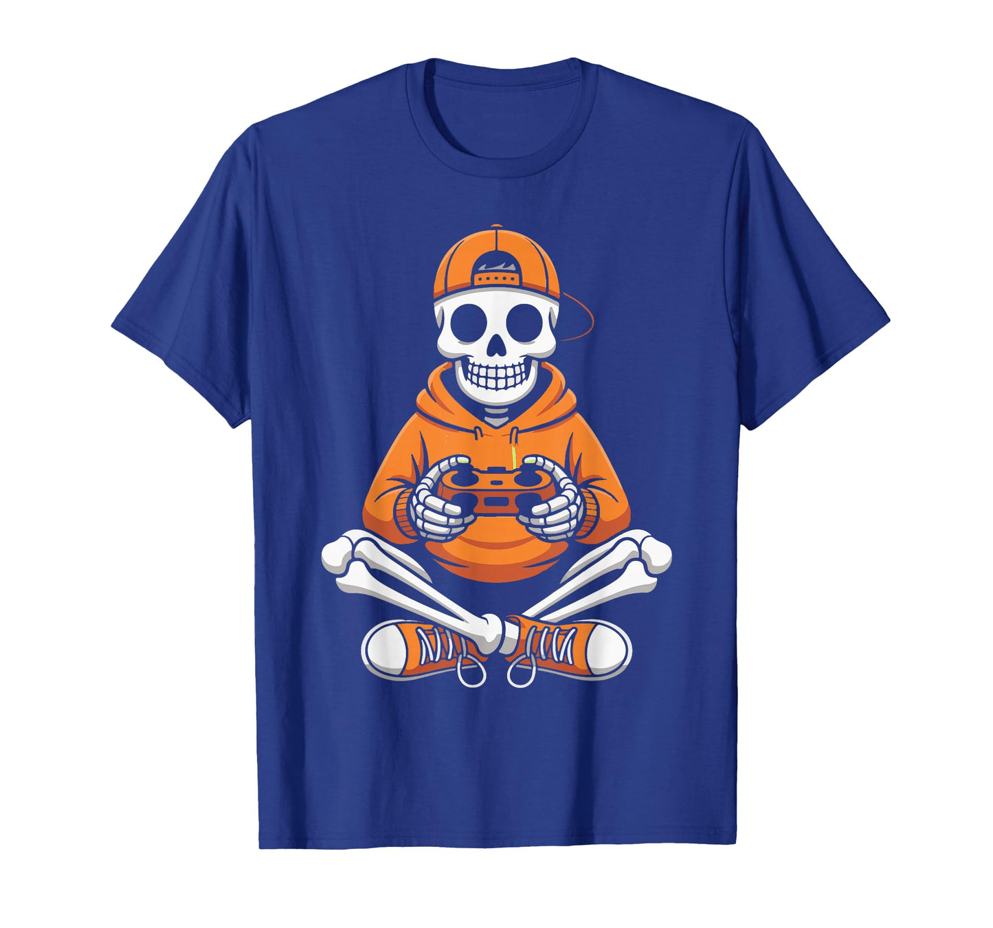 Funny Skeleton Video Game Halloween Gaming Boys Gamers Gamer T-Shirt