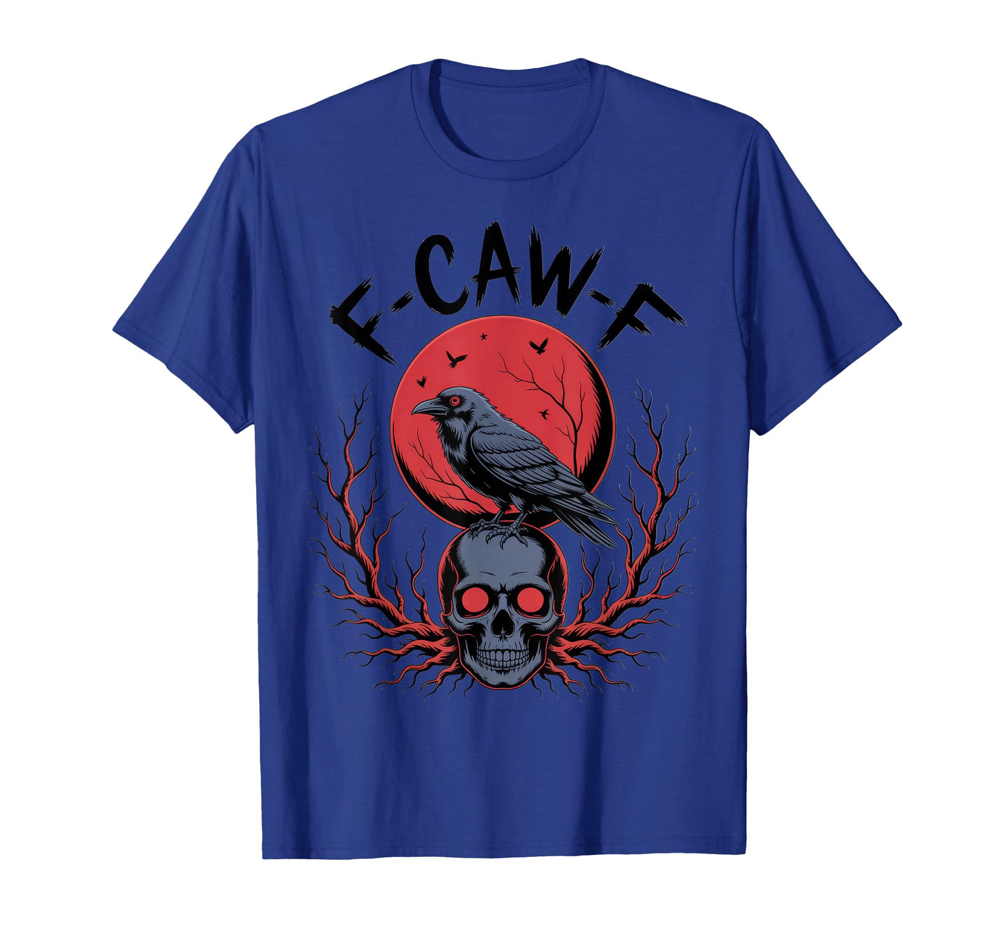 F-CAW-F Raven Skull Art for Halloween Enthusiasts T-Shirt