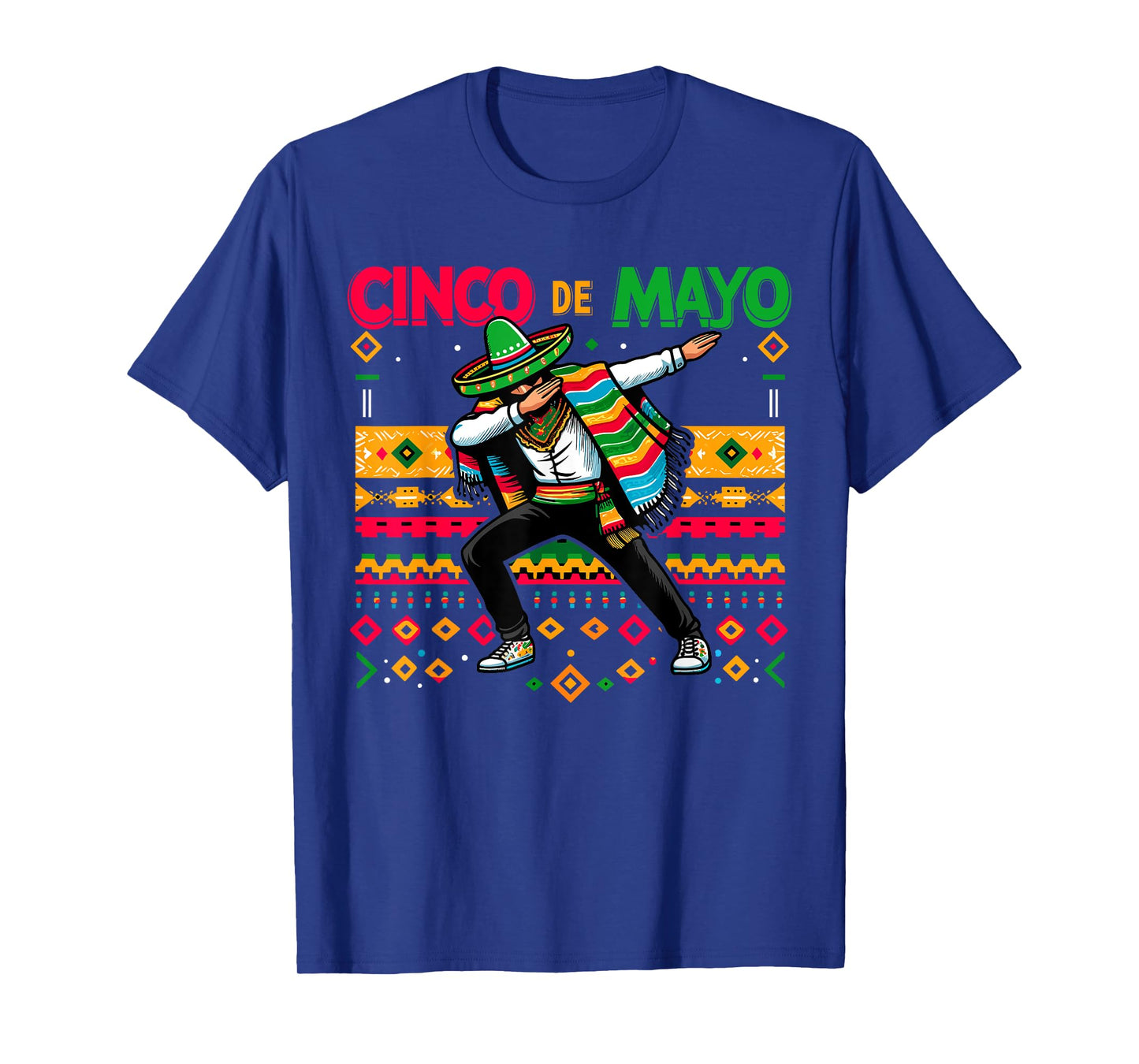 Dabbing Mexican Poncho Cinco De Mayo Fiesta T-Shirt