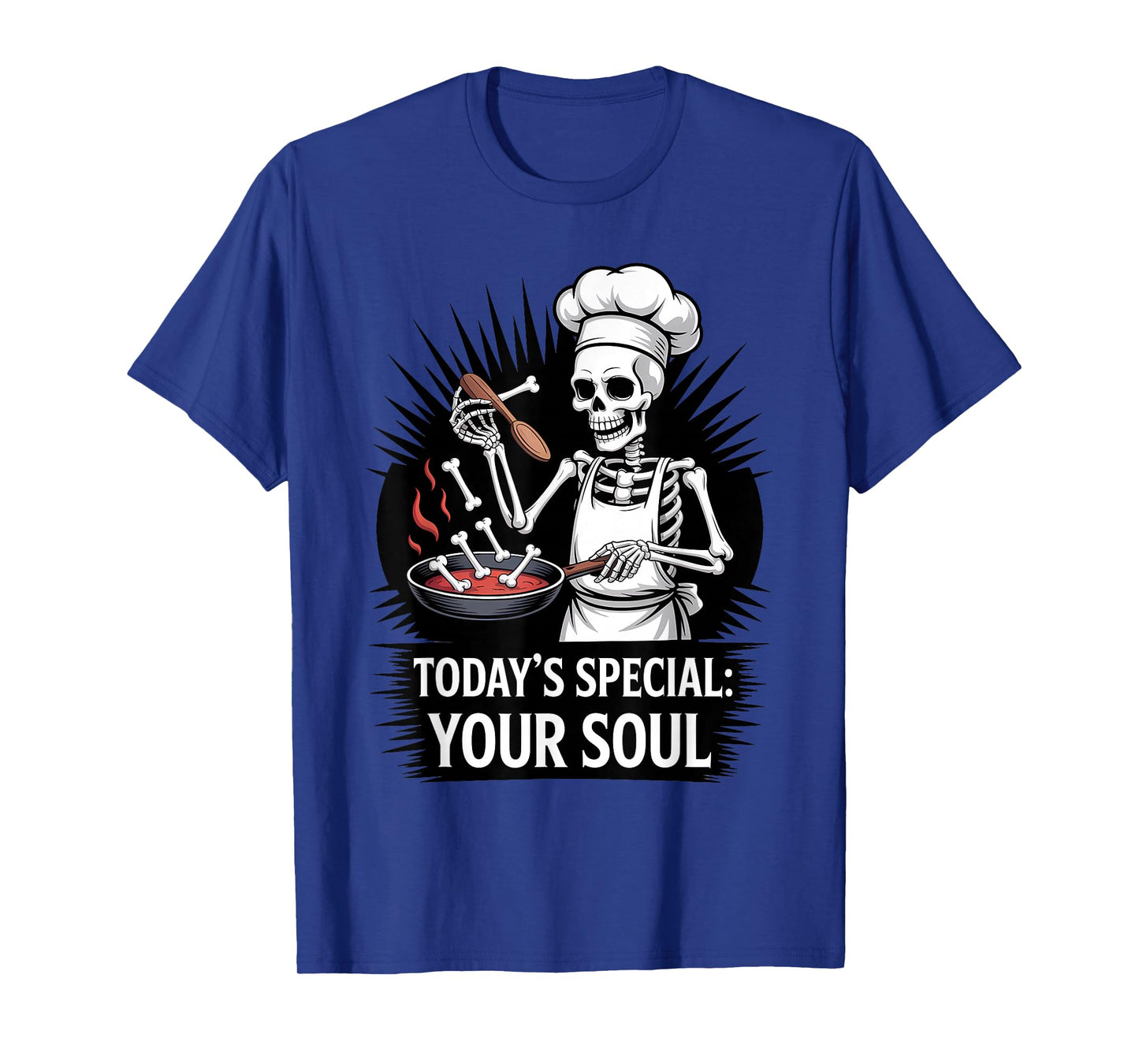 Skeleton Chef Halloween Spooky Funny Cooking T-Shirt