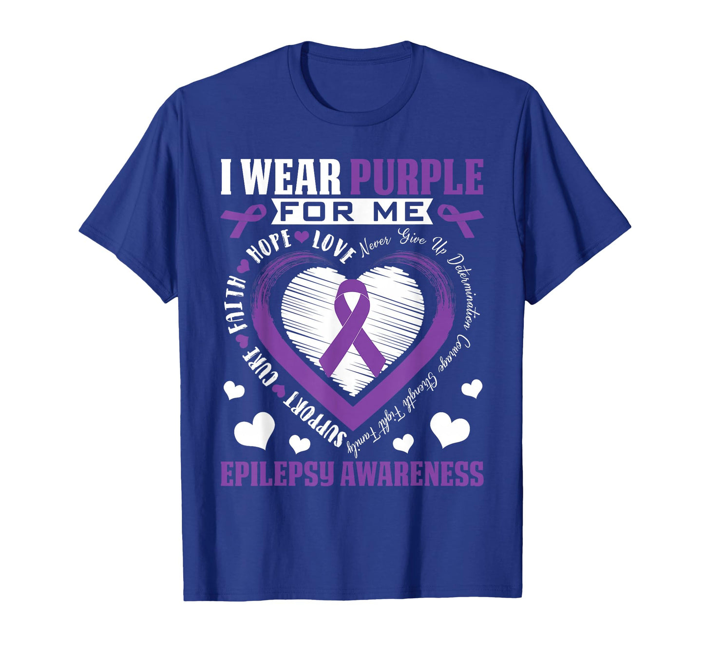 I Wear Purple For Me Epilepsy Awareness Month Heart Warrior T-Shirt