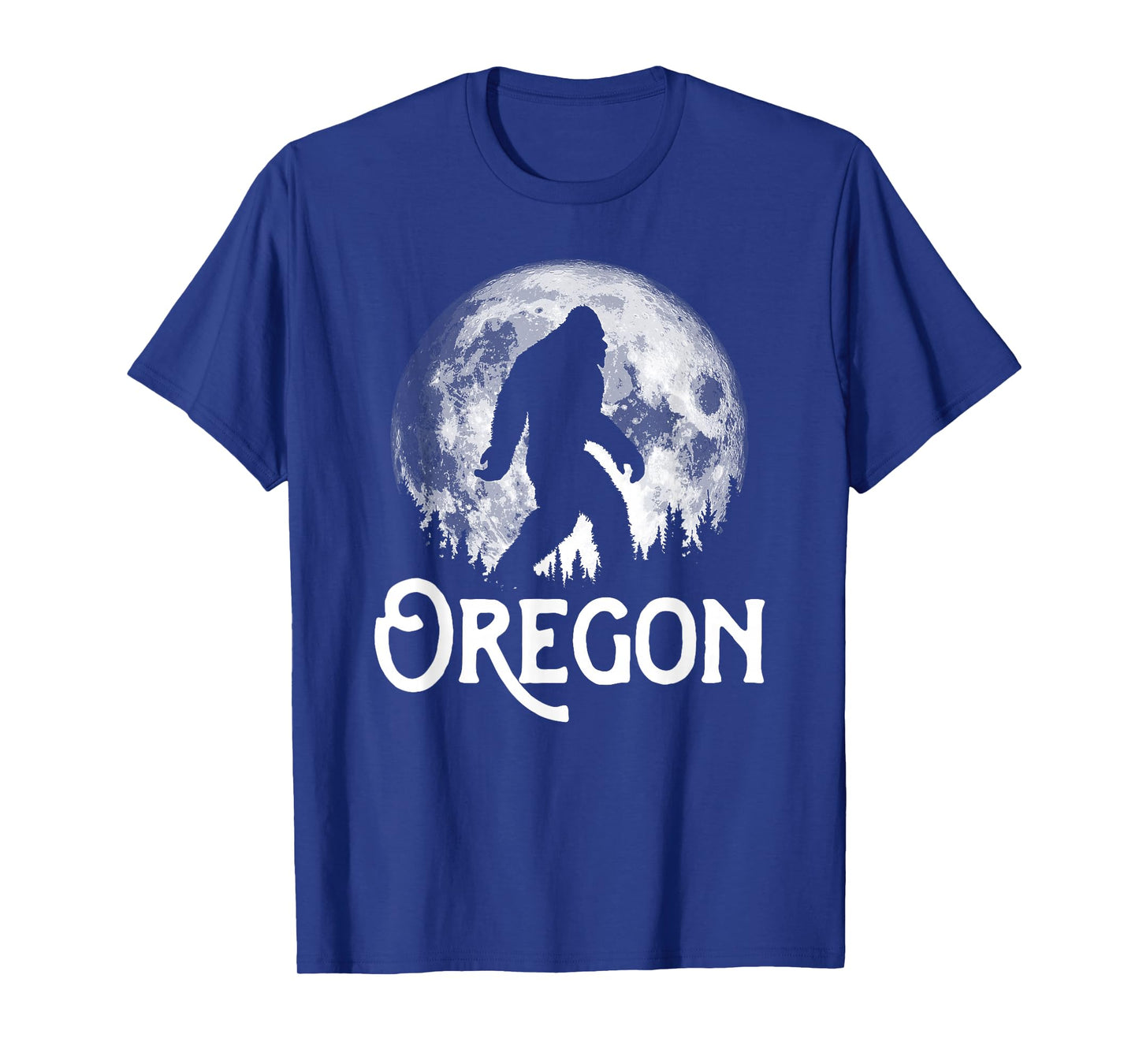 Oregon Bigfoot at Night! Cool Full Moon & Trees Sasquatch T-Shirt