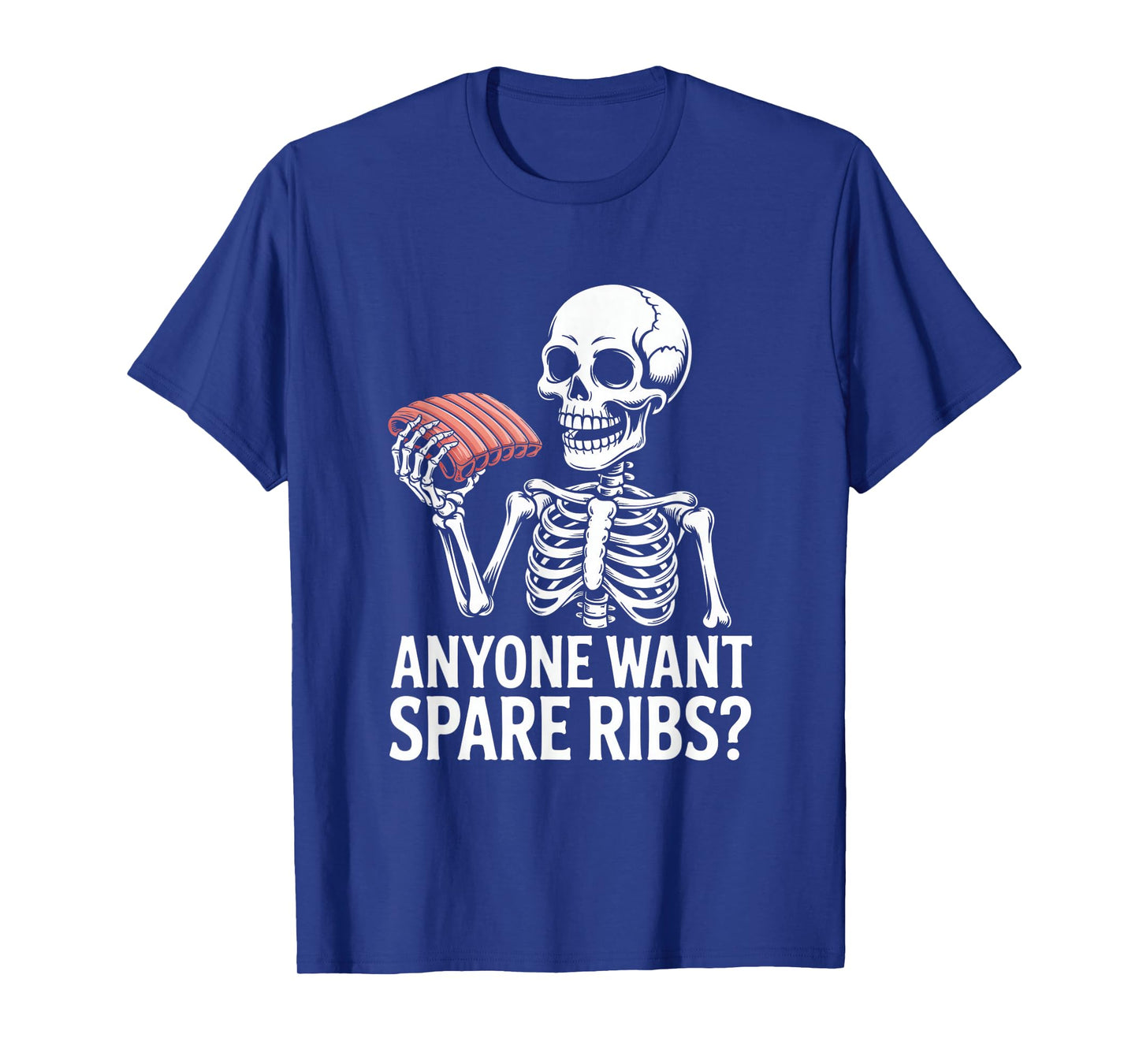 Halloween Skeleton Anyone Want Spare Ribs Funny T-Shirt