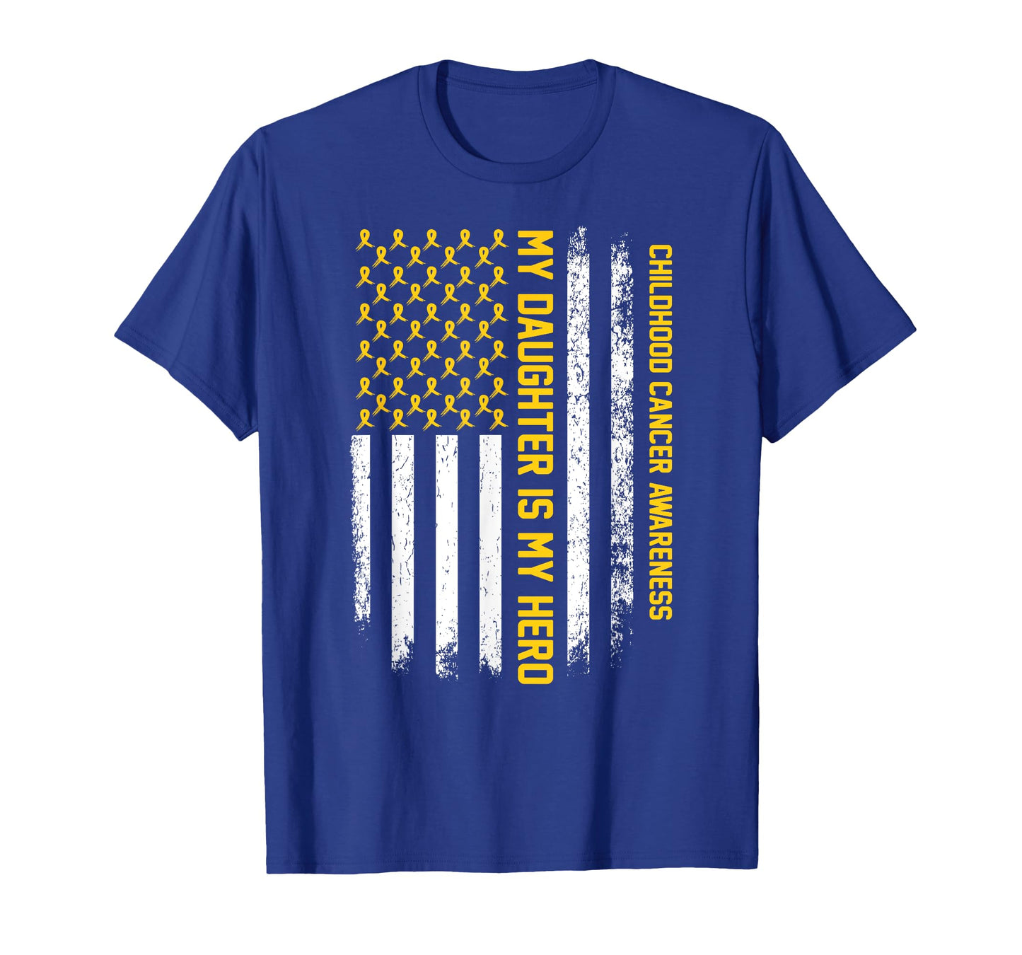 My Daughter is My Hero Childhood Cancer Awareness Ribbon T-Shirt