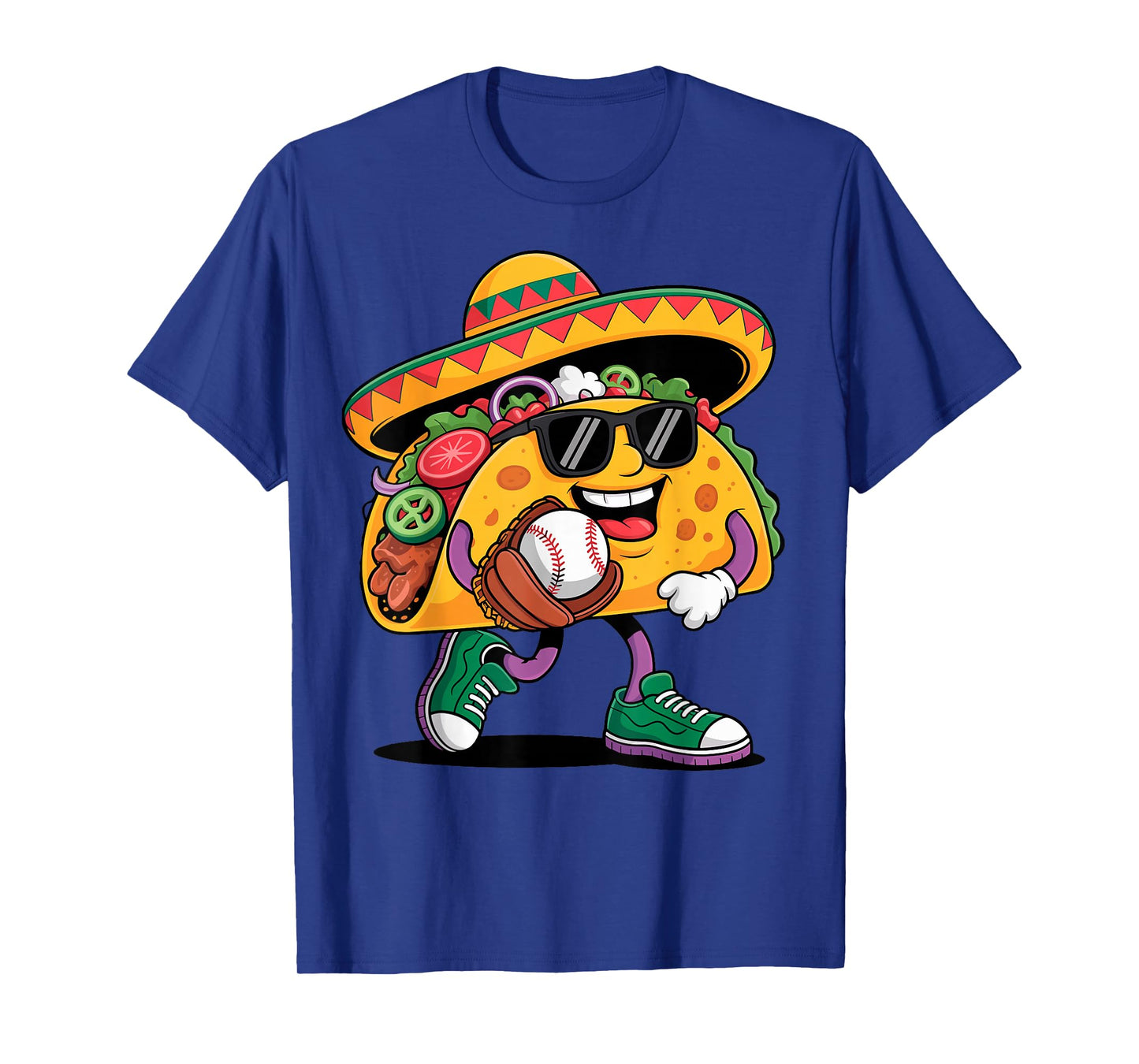 Funny Taco Baseball Player Tee Coach Dad Fan Sport Lover T-Shirt