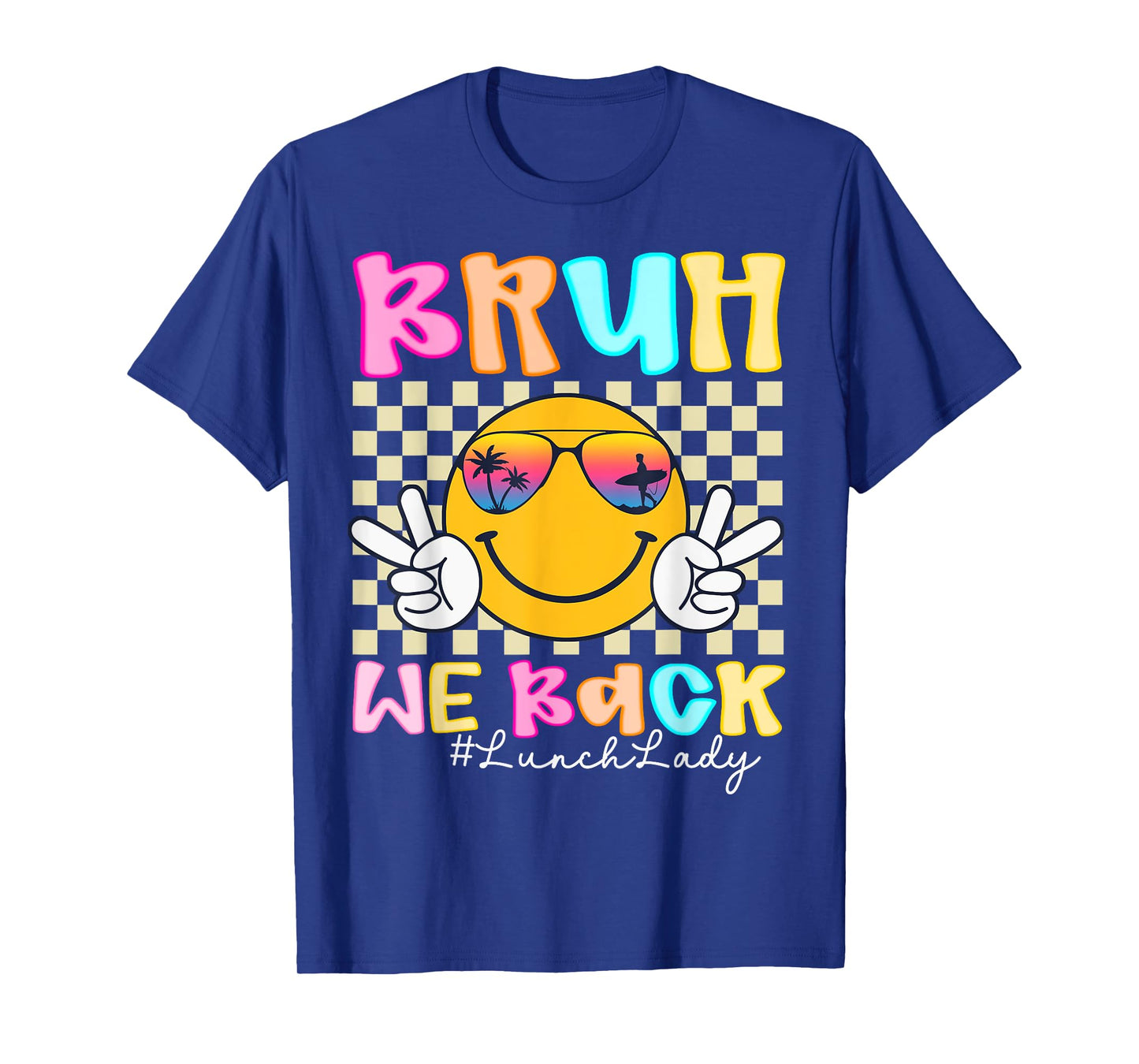 HUGvyn Back To School: Bruh We Back Lunch Lady Teachers Kids T-Shirt