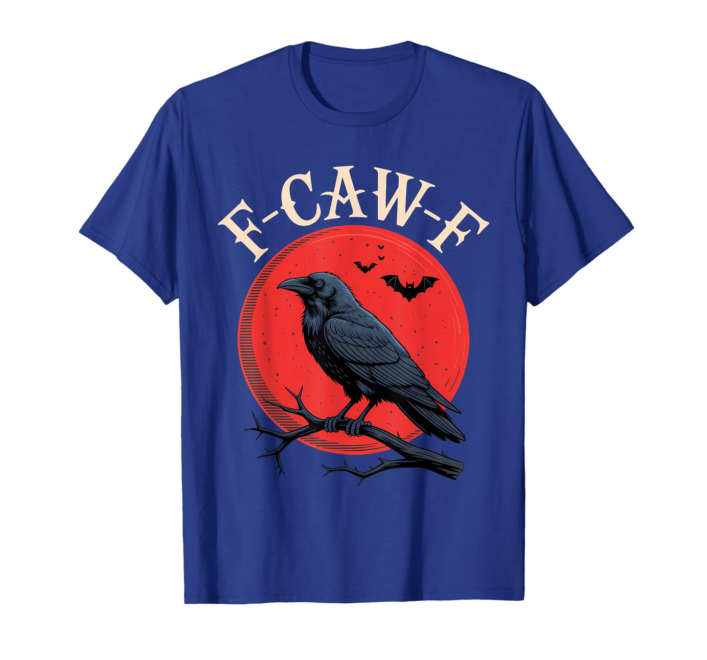 F-Caw-F Black Raven Red Moon T-Shirt