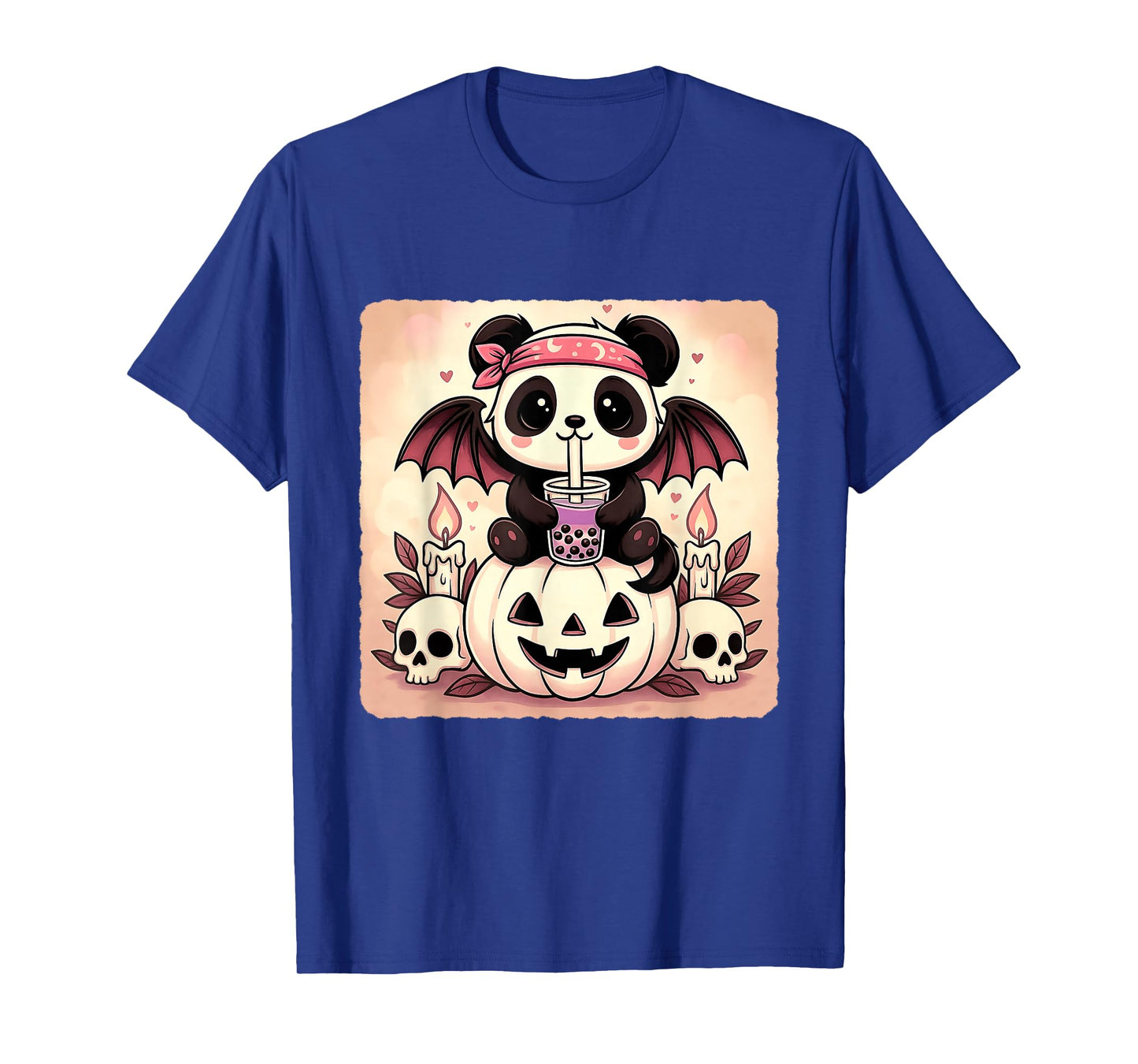 Panda Bat Kawaii Pastel Goth Creepy Cute Skeleton T-Shirt