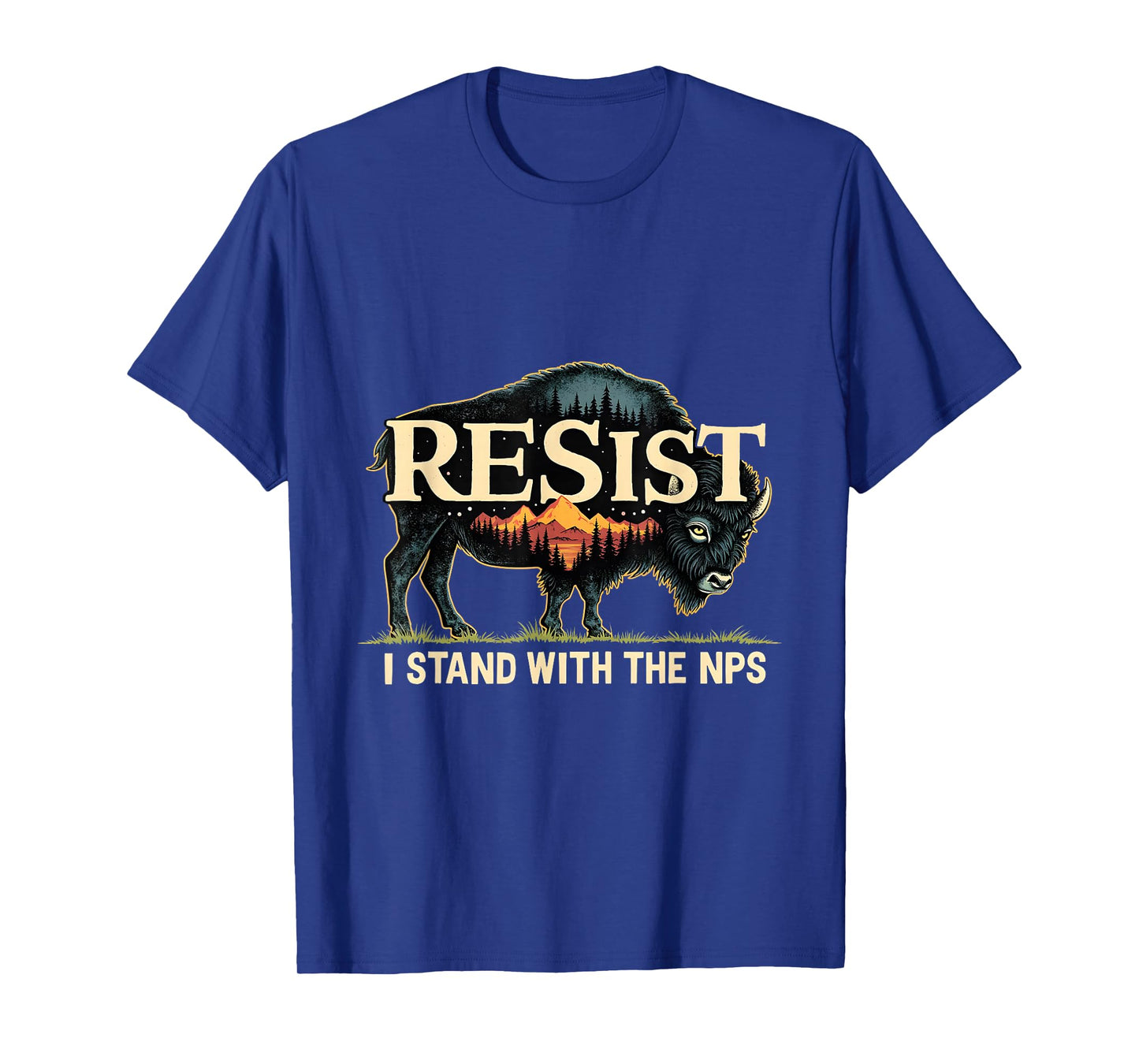 Resist Buffalo US National Park Conservation T-Shirt