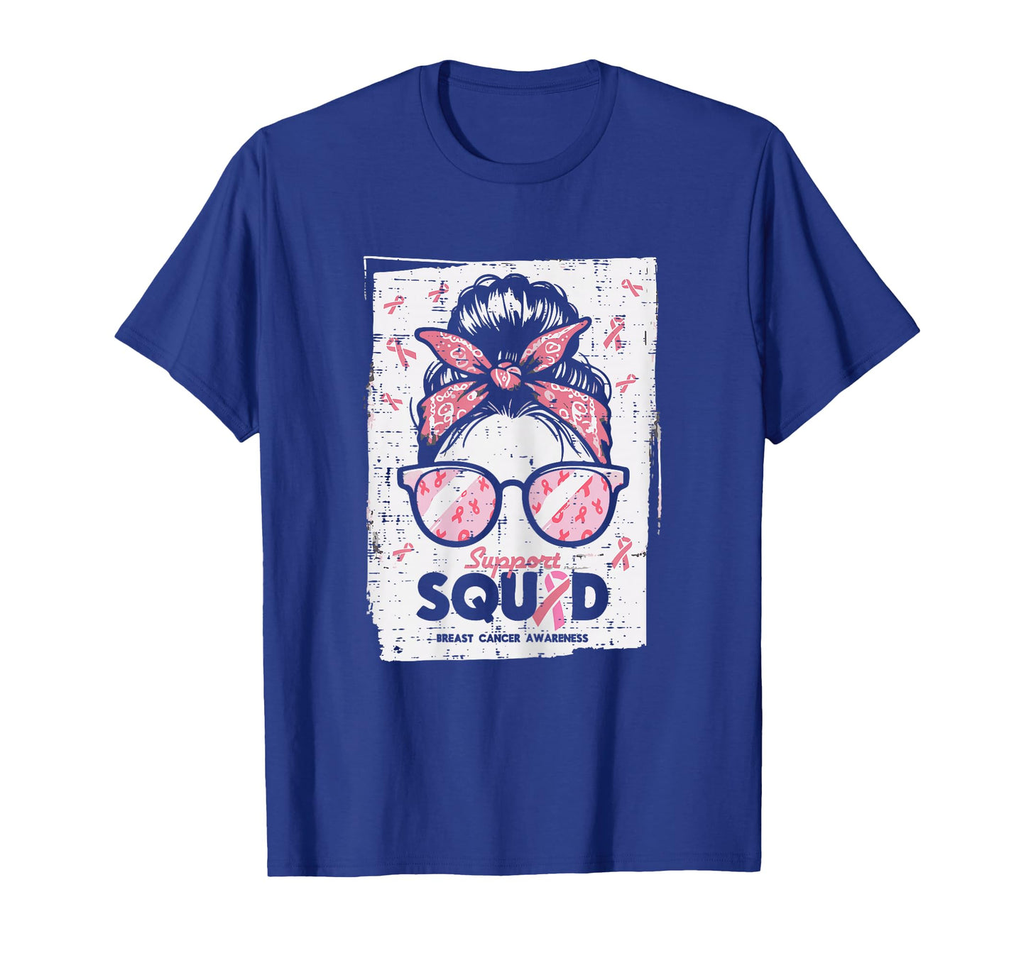 Breast Cancer Bun Support Squad Awareness Girls Kids Women T-Shirt