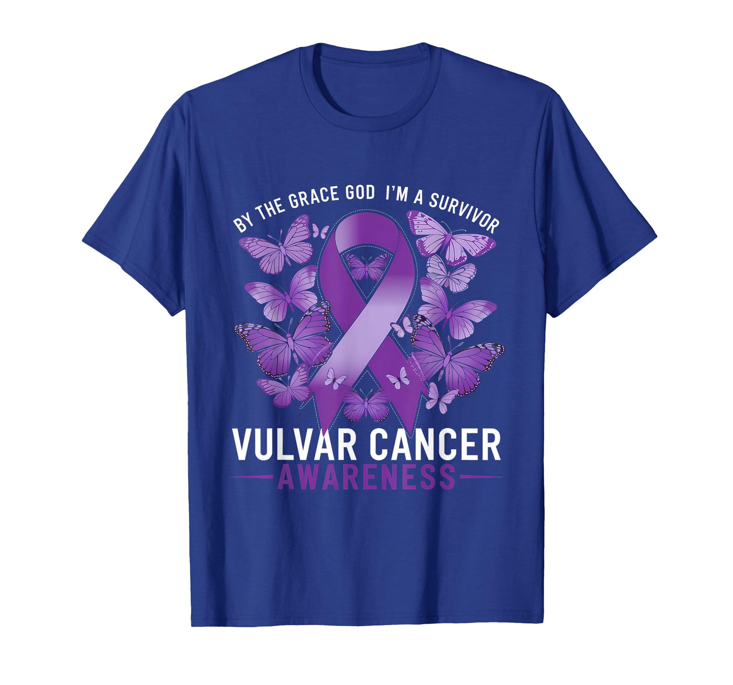 Vulvar Cancer Awareness I'm A Survivor Lavender Ribbon T-Shirt