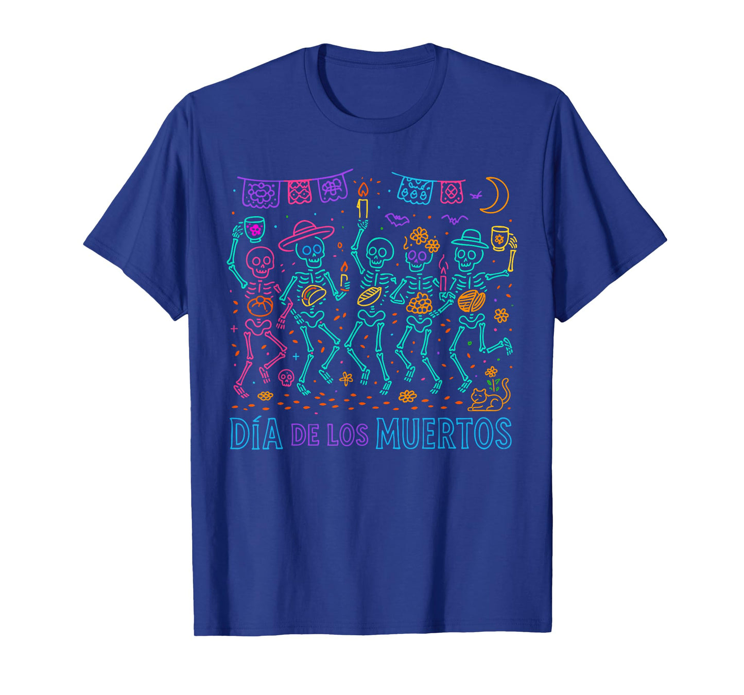 Skeleton Dancing Dia De Los Muertos Mexican Day of Dead T-Shirt