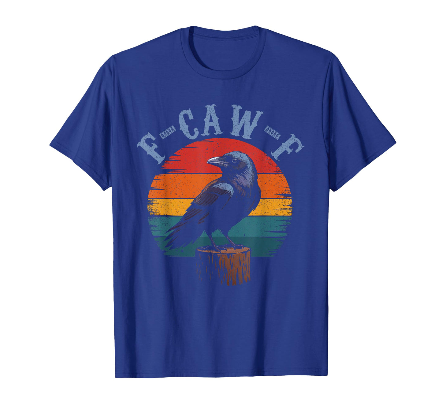 Black Crow F-Caw-F Full Moon Gothic Witchy Adult Humor Men T-Shirt