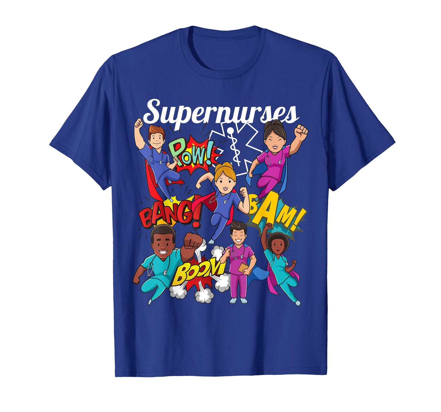 Supernurses Super Hero Comic Superhero Style RN Nursing Gift T-Shirt