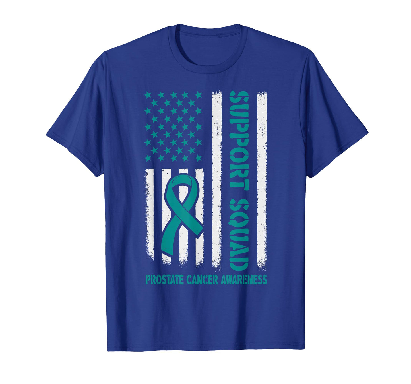 Prostate Cancer Awareness Support Squad Light Blue Ribbon US T-Shirt