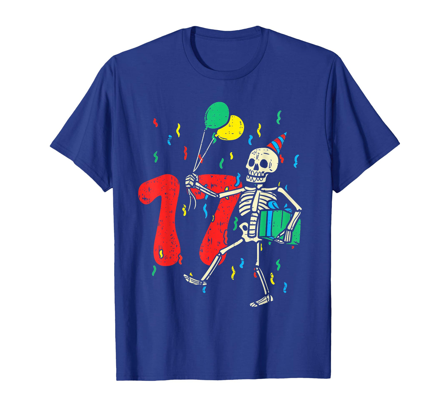 My 17th Birthday Skeleton Halloween 17 Year Old Funny Gift T-Shirt