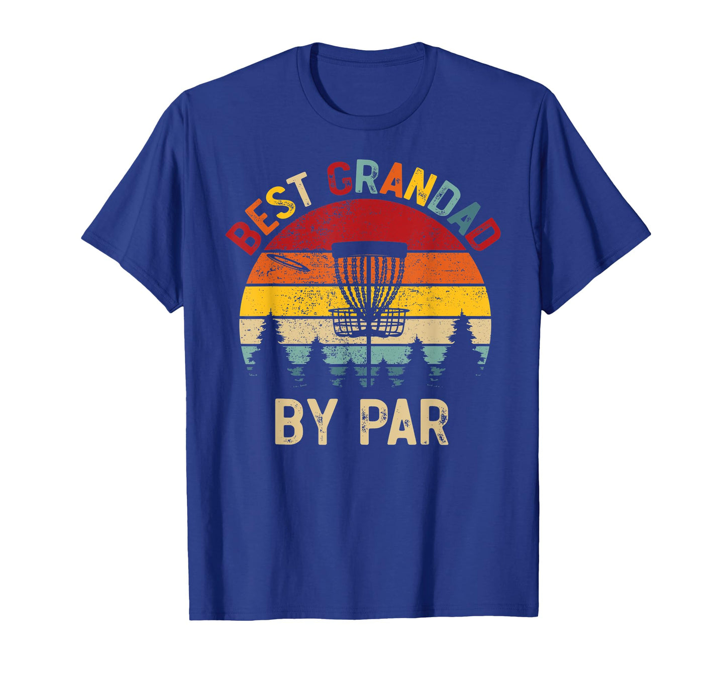 Mens Best Grandad By Par Vintage Disc Golf Father's Day T-Shirt