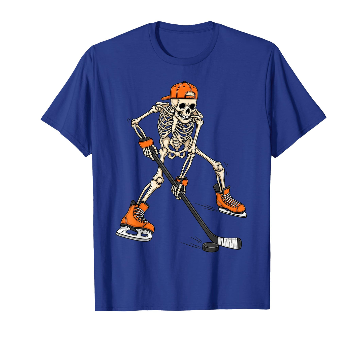 Skeleton Ice Hockey Halloween Costume Gift for Men Women Kid T-Shirt