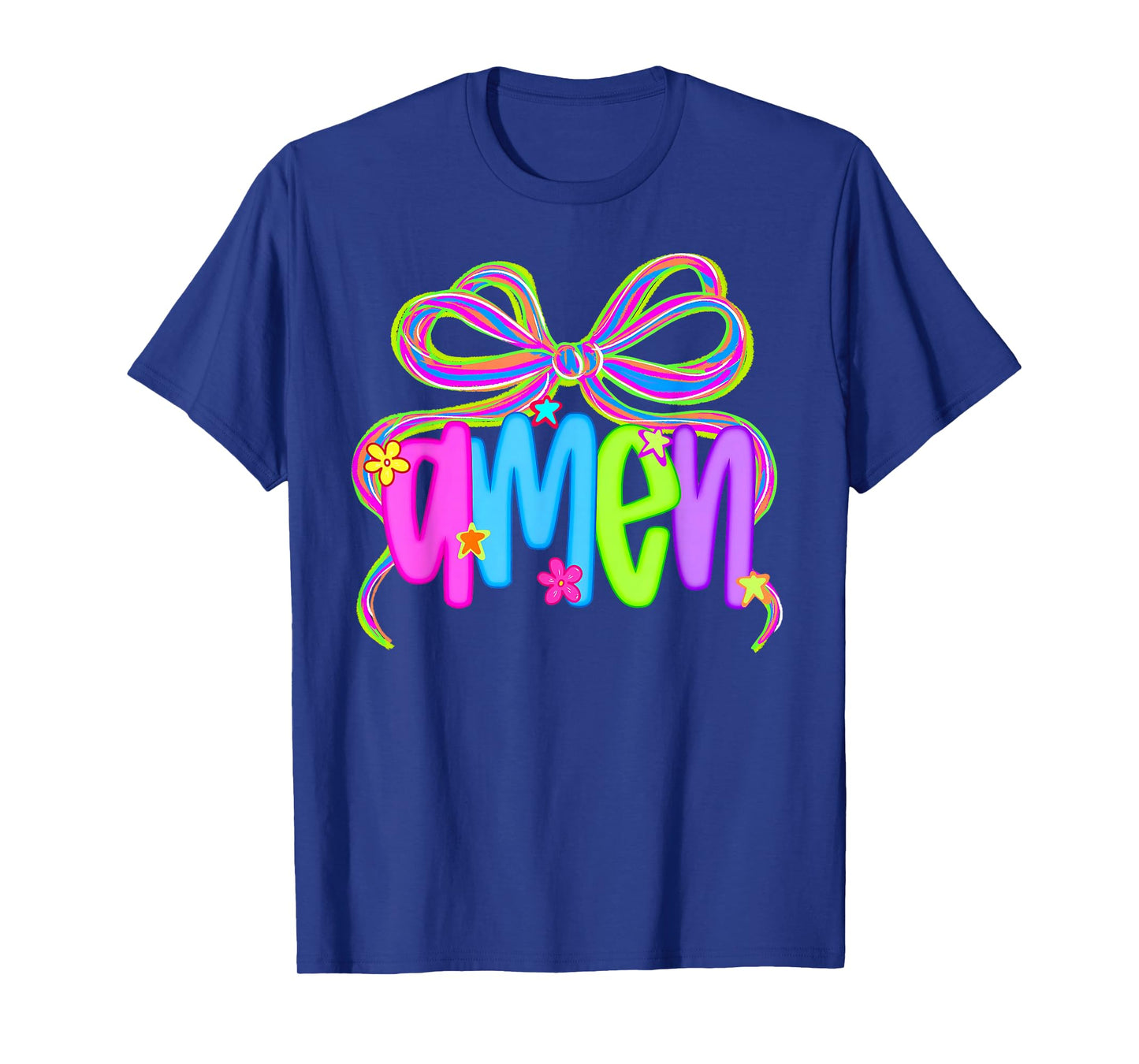 Amen Coquette Bow Jesus Bible Christian Faith Religious T-Shirt